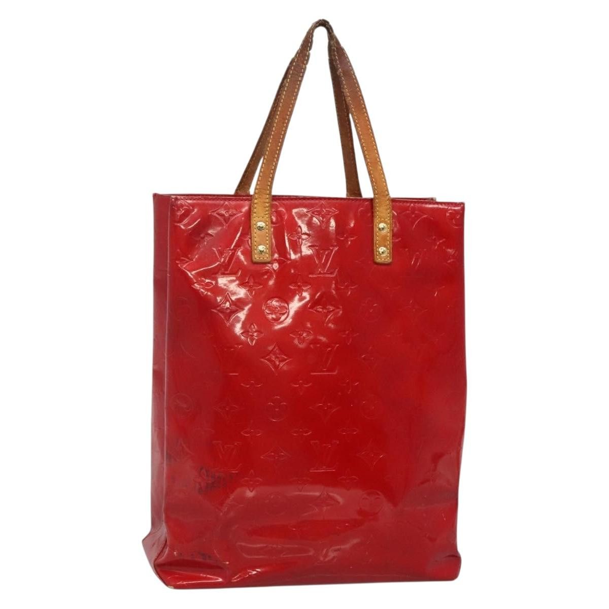 Louis Vuitton LOUIS VUITTON Monogram Vernis Reade MM Hand Bag Red Rouge Size ONE SIZE - 1 Thumbnail