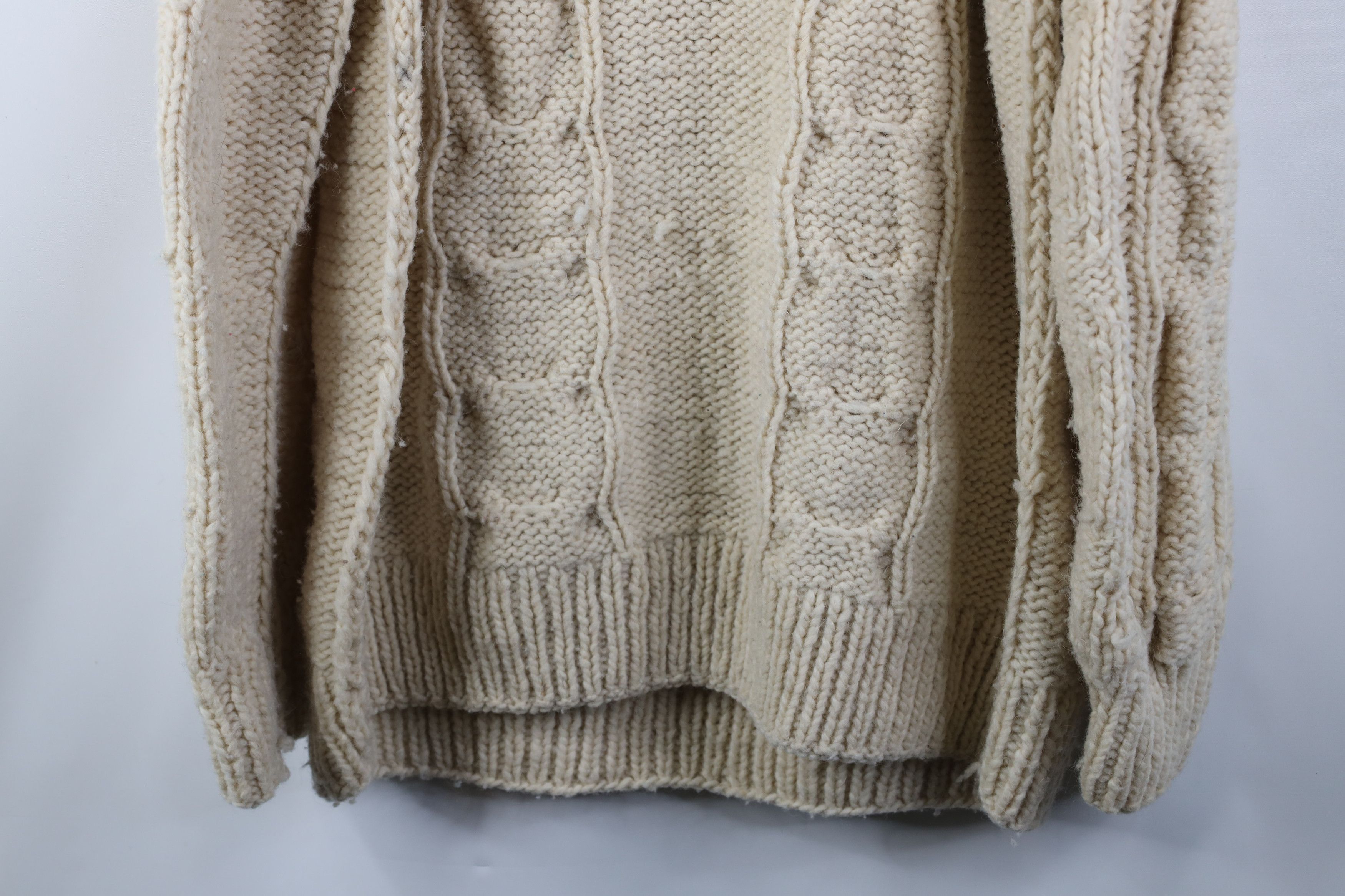 Vintage Vintage 50s 60s Streetwear Wool Chunky Fisherman Sweater Size US XL / EU 56 / 4 - 11 Thumbnail