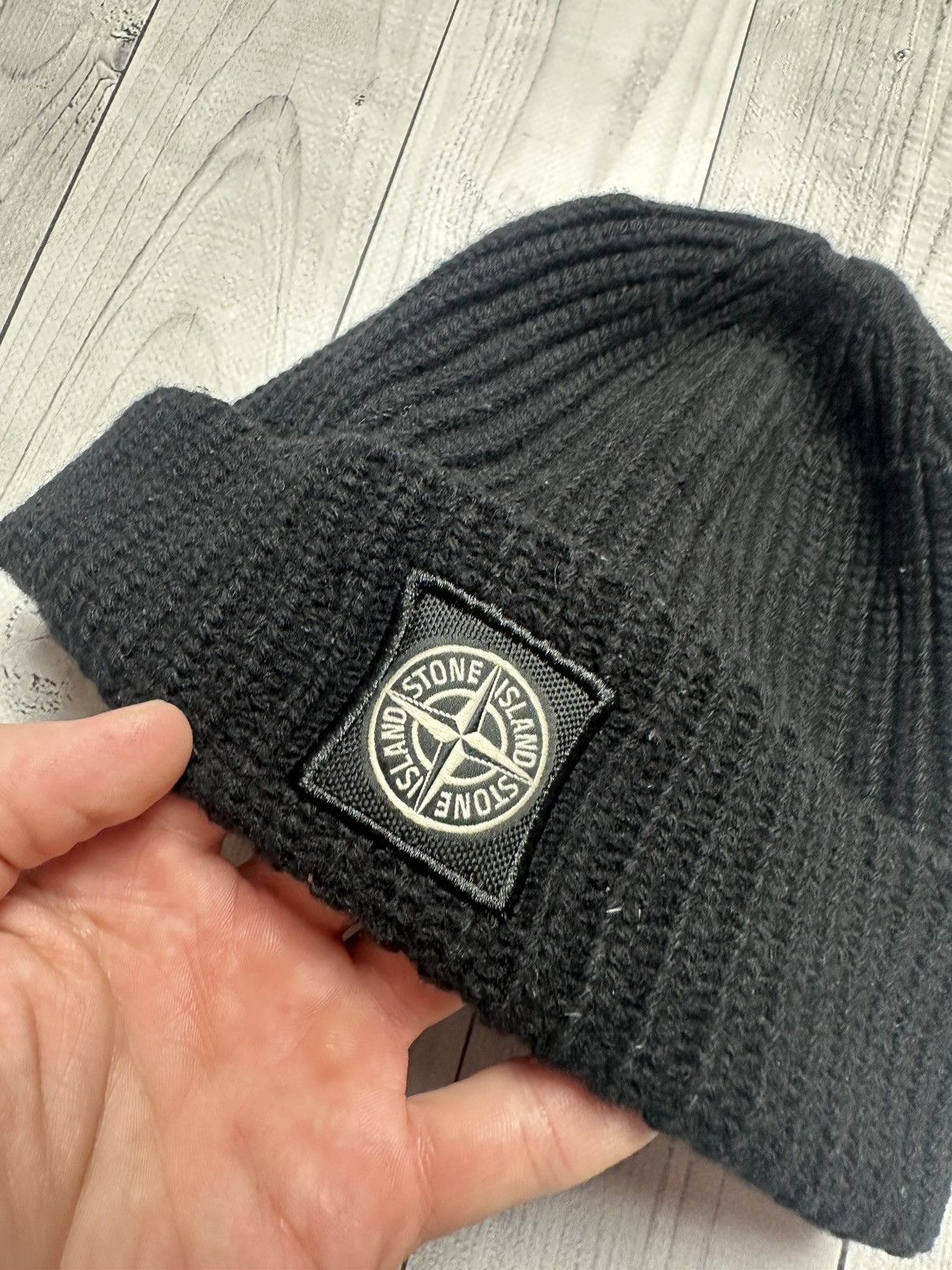 Vintage Vintage Stone island hat logo black Size ONE SIZE - 2 Thumbnail