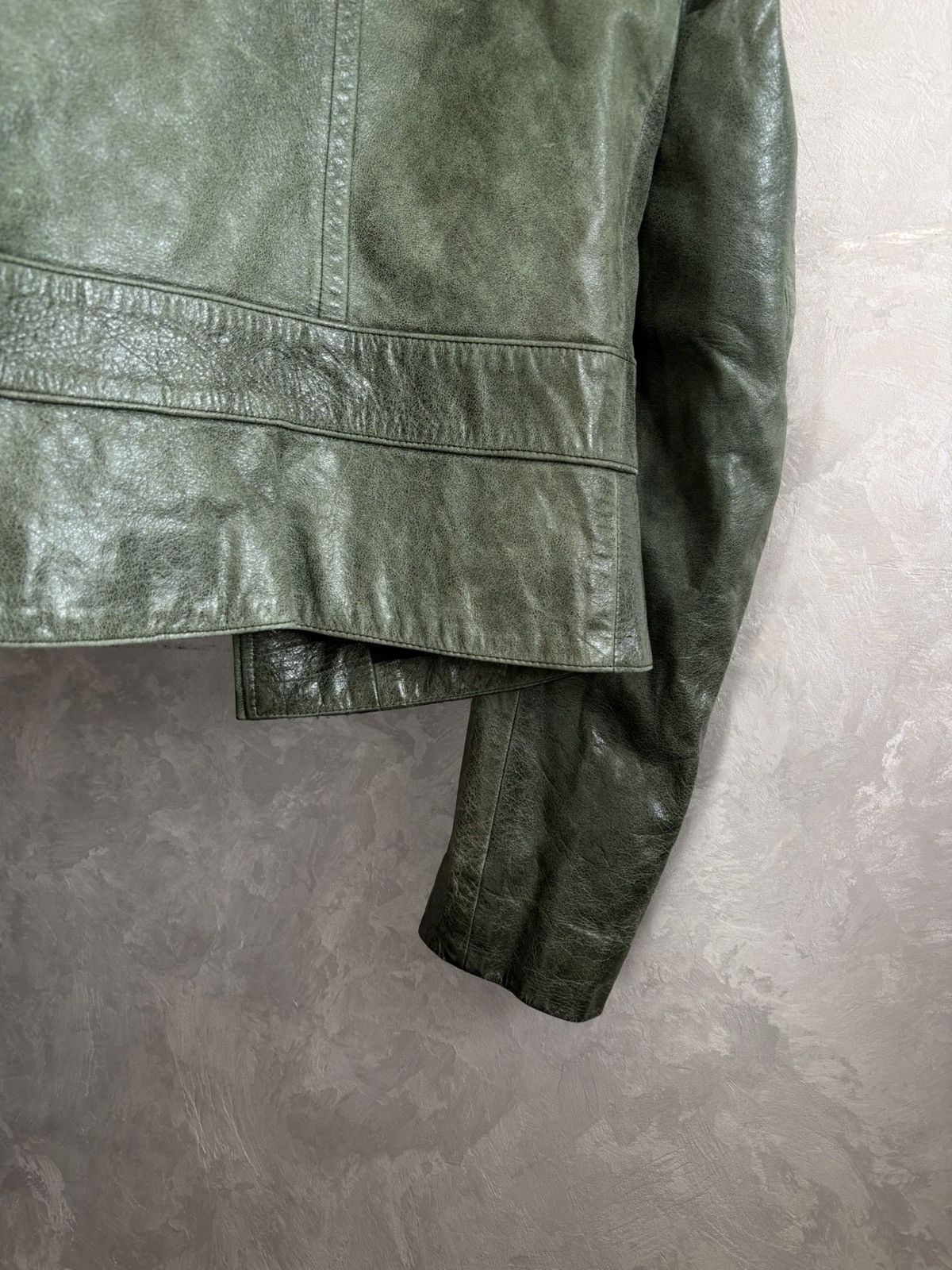 agnes b. Agnes B. Special Cattle Skin Leather Biker Jacket size S Size S / US 4 / IT 40 - 11 Thumbnail