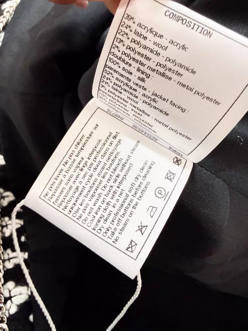 Chanel Chanel Thick tweed full sequin embroidery v-pattern wavy c Size XXS / US 00 / IT 34 - 7 Thumbnail