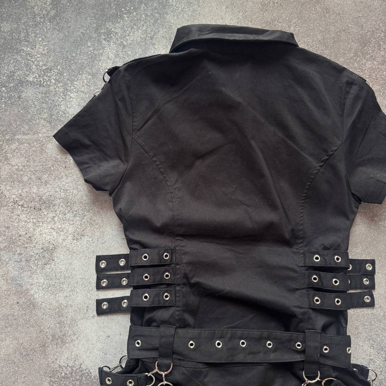 If Six Was Nine Y2K Avant Garde Goth Emo Strap Belt Mini Dress Size S / US 4 / IT 40 - 11 Thumbnail