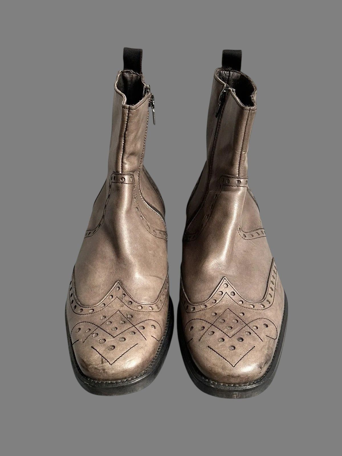 If Six Was Nine Handmade Leather Boots Guidi Rick Owens Rare Last Drop GOA Size US 11 / EU 44 - 6 Thumbnail