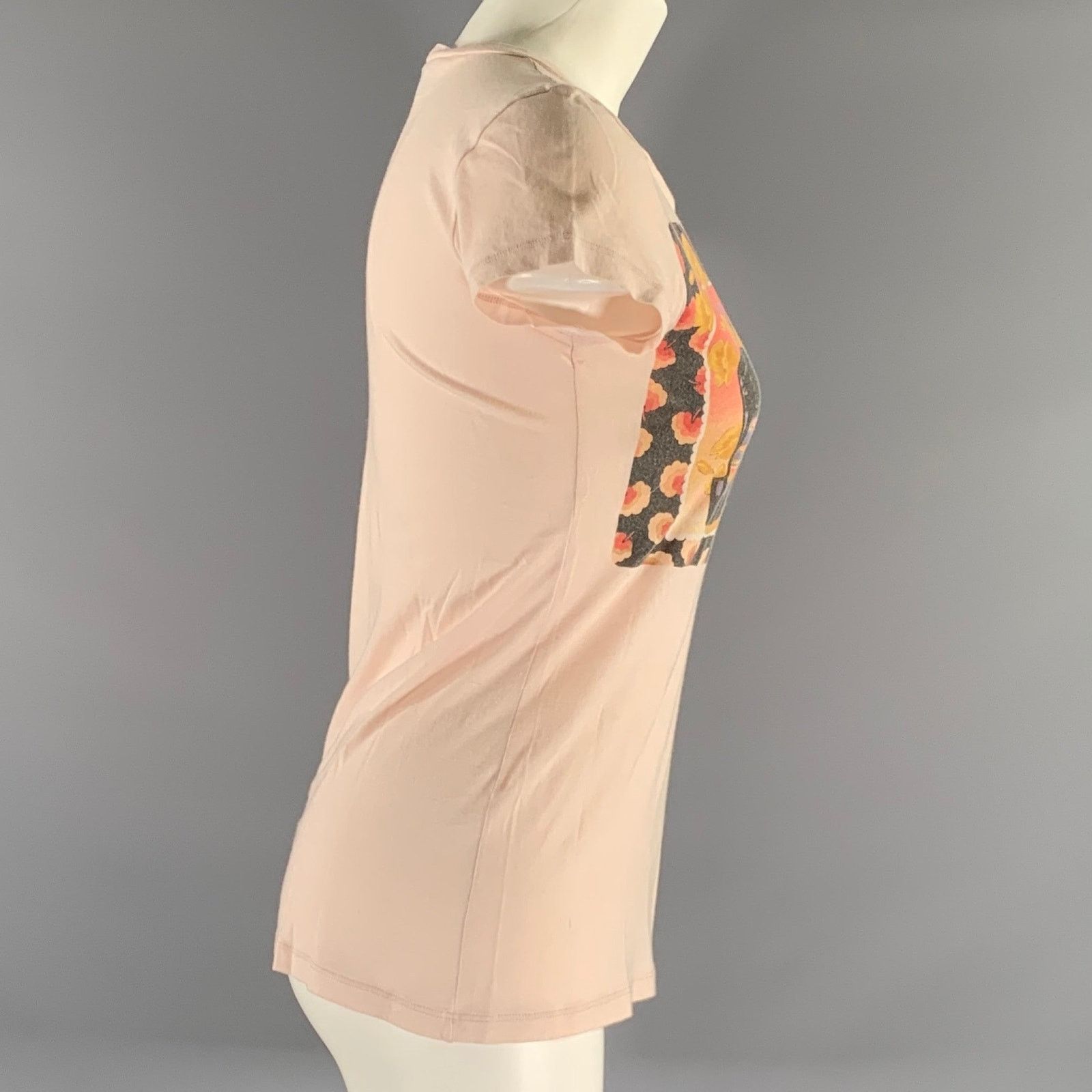 Stella McCartney STELLA McCARTNEY Size 4 Pink Floral T Shirt Shirt Size S / US 4 / IT 40 - 3 Thumbnail