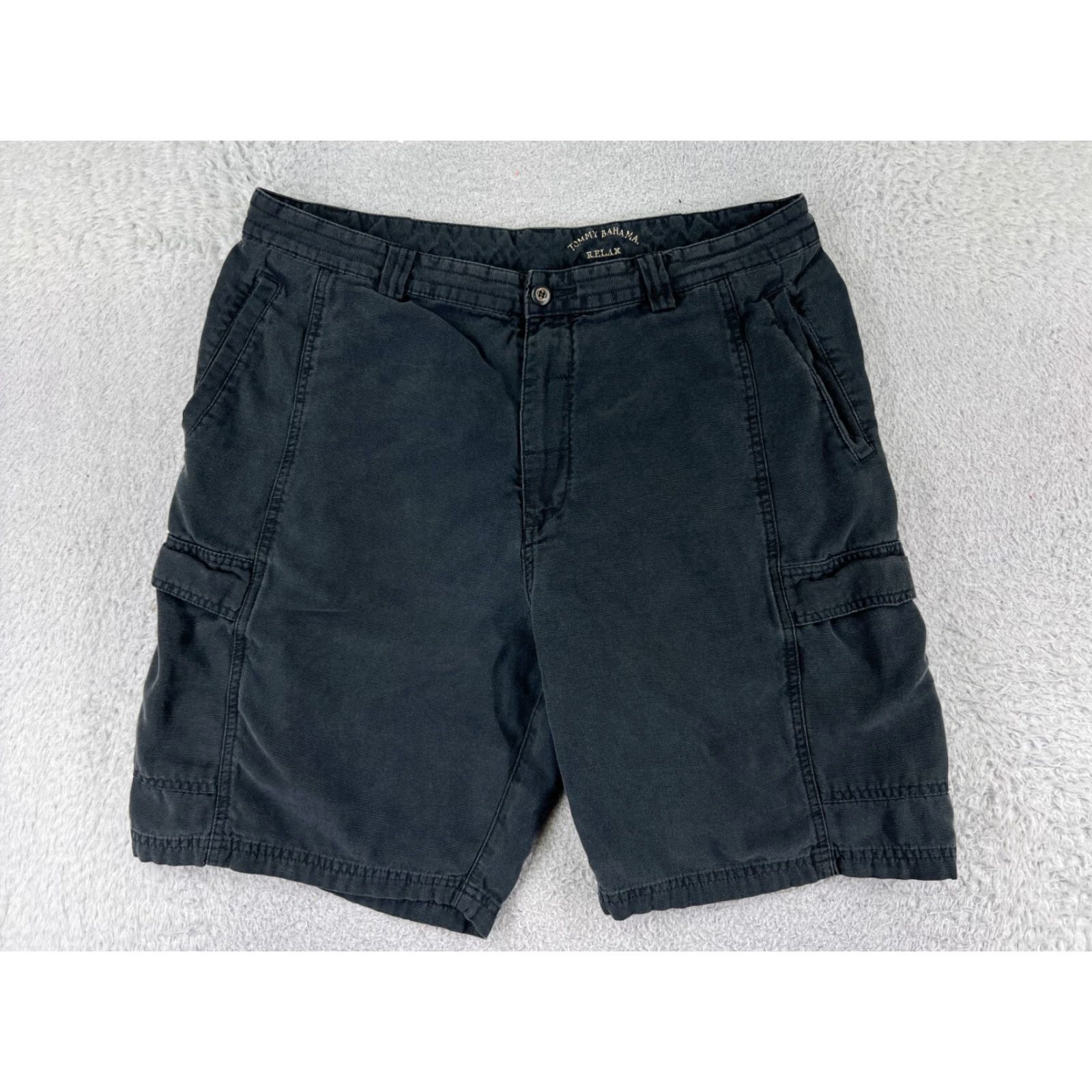 Tommy Bahama Tommy Bahama Shorts Men 38 Black Cotton Blend Tencel Chino Beach Resort Vacation Size US 38 / EU 54 - 2 Thumbnail