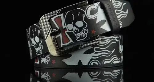 Other Skull Skeleton pattern pin buckle Belt Size ONE SIZE - 4 Thumbnail