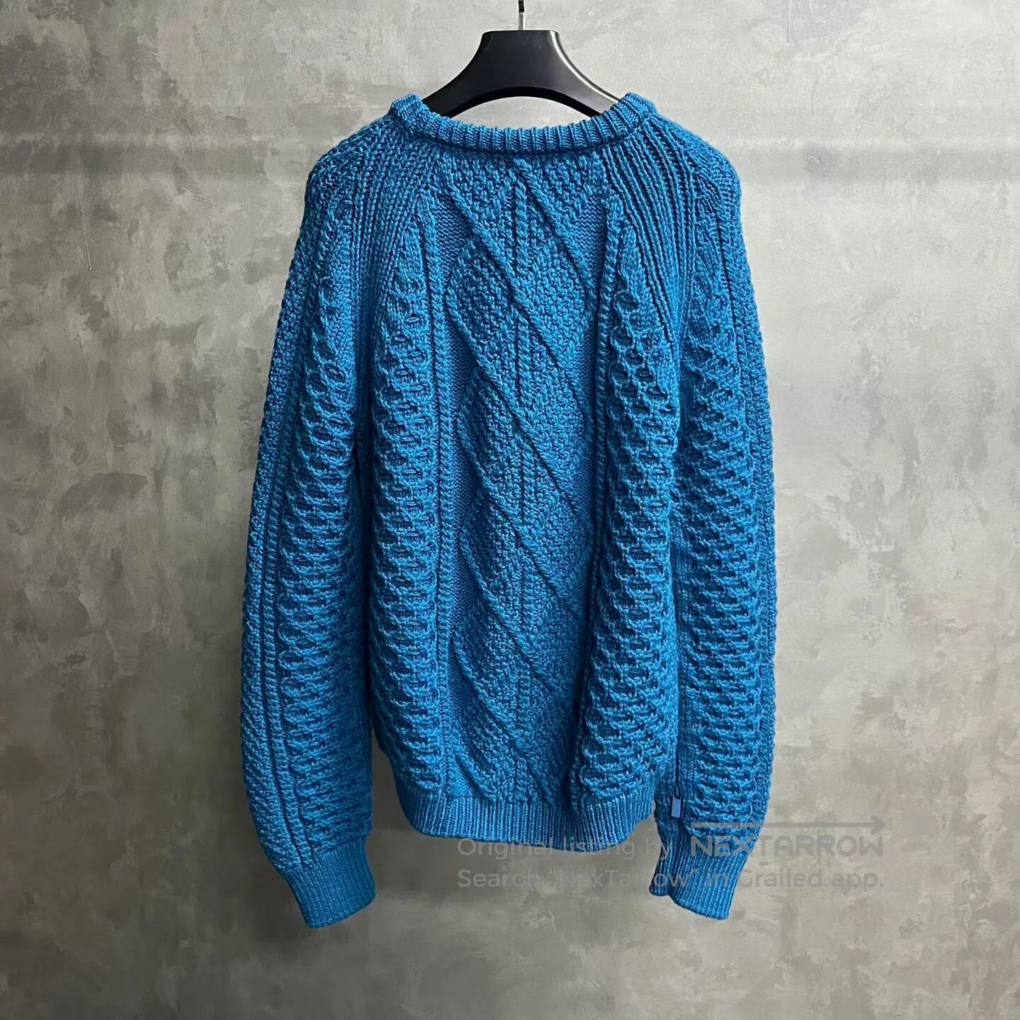 Dior Dior Blue knitted sweater with round collar and long sleev Size US L / EU 52-54 / 3 - 5 Thumbnail