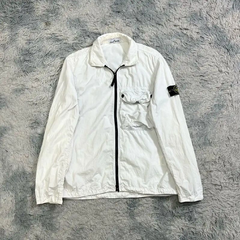 Stone Island Stone Island White Lightweight Men's Jacket 0089 Size US L / EU 52-54 / 3 - 1 Thumbnail