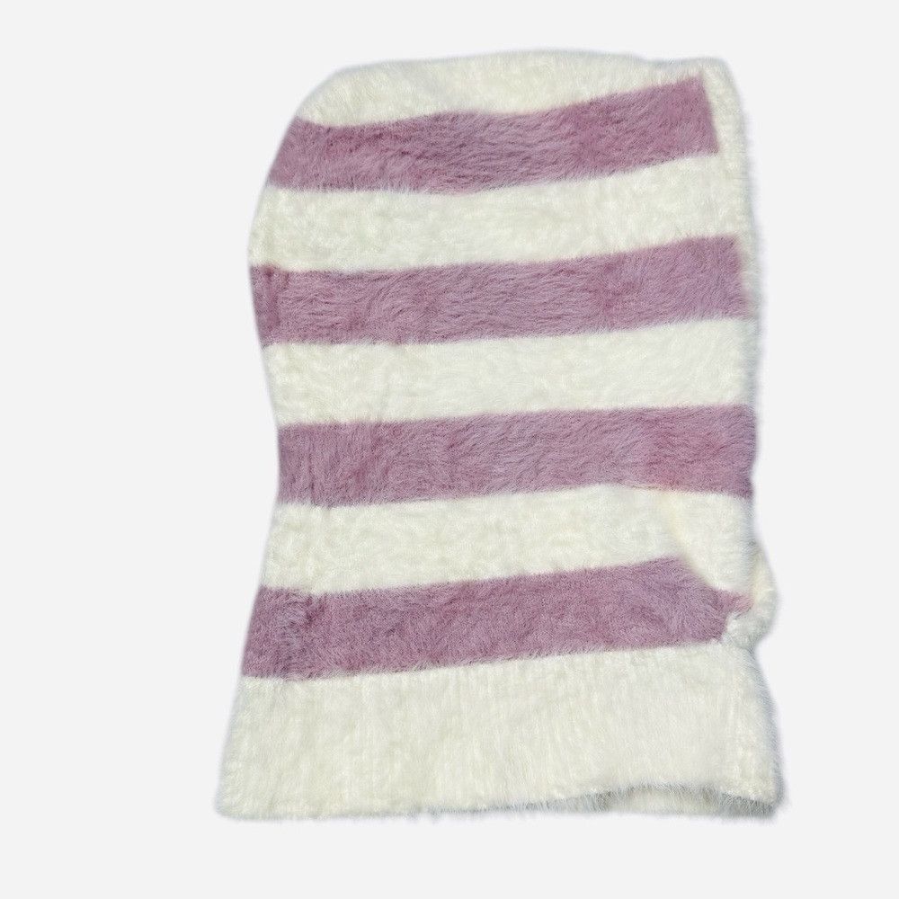 Other New Striped Purple & White Striped Fuzzy Balaclava Size ONE SIZE - 6 Thumbnail