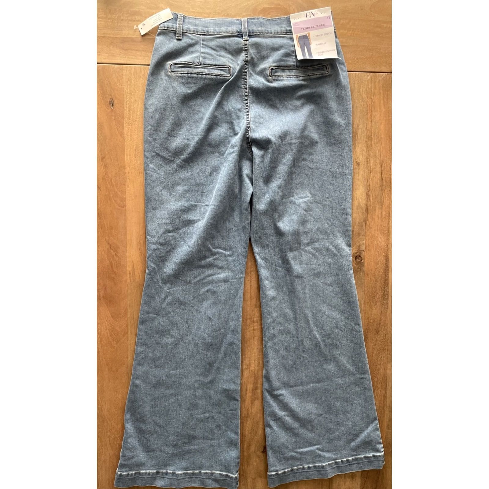 Gloria Vanderbilt Gloria Vanderbilt Jeans Flare High Rise Blue Denim Trouser Size 12 33x33 Hippie Boho Size 34" / US 12 / IT 48 - 2 Thumbnail