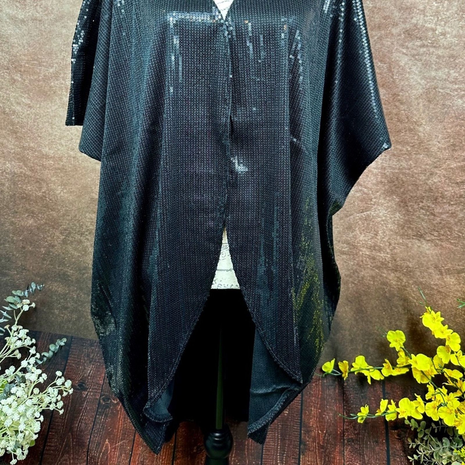Other Shavonne Dorsey Silvia Sequin Kimono/Topper - Black - size L Size L / US 10 / IT 46 - 5 Thumbnail