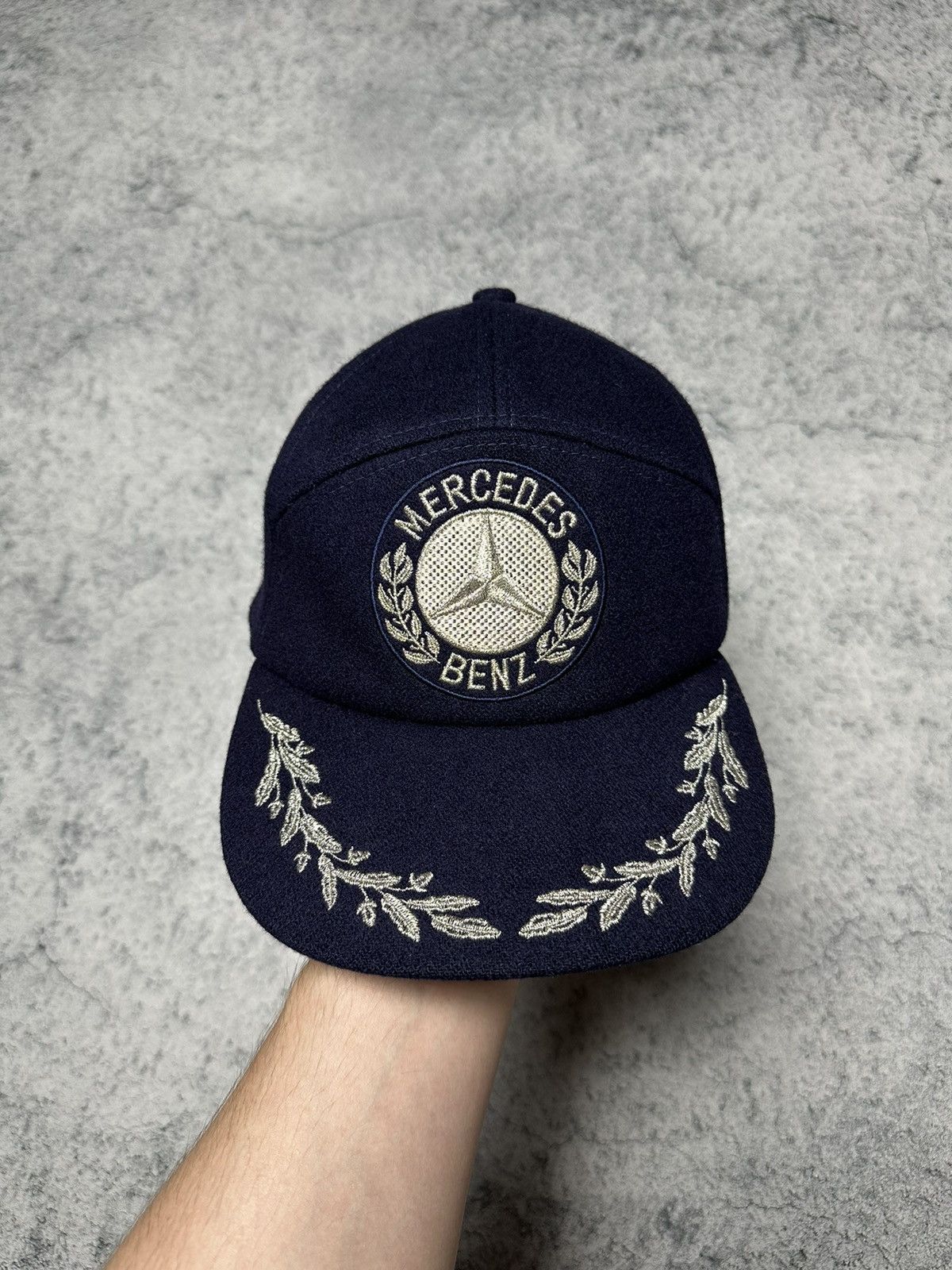 Mercedes-Benz Vintage Mercedes Benz 6-Panel Wool Cap Size ONE SIZE - 1 Thumbnail