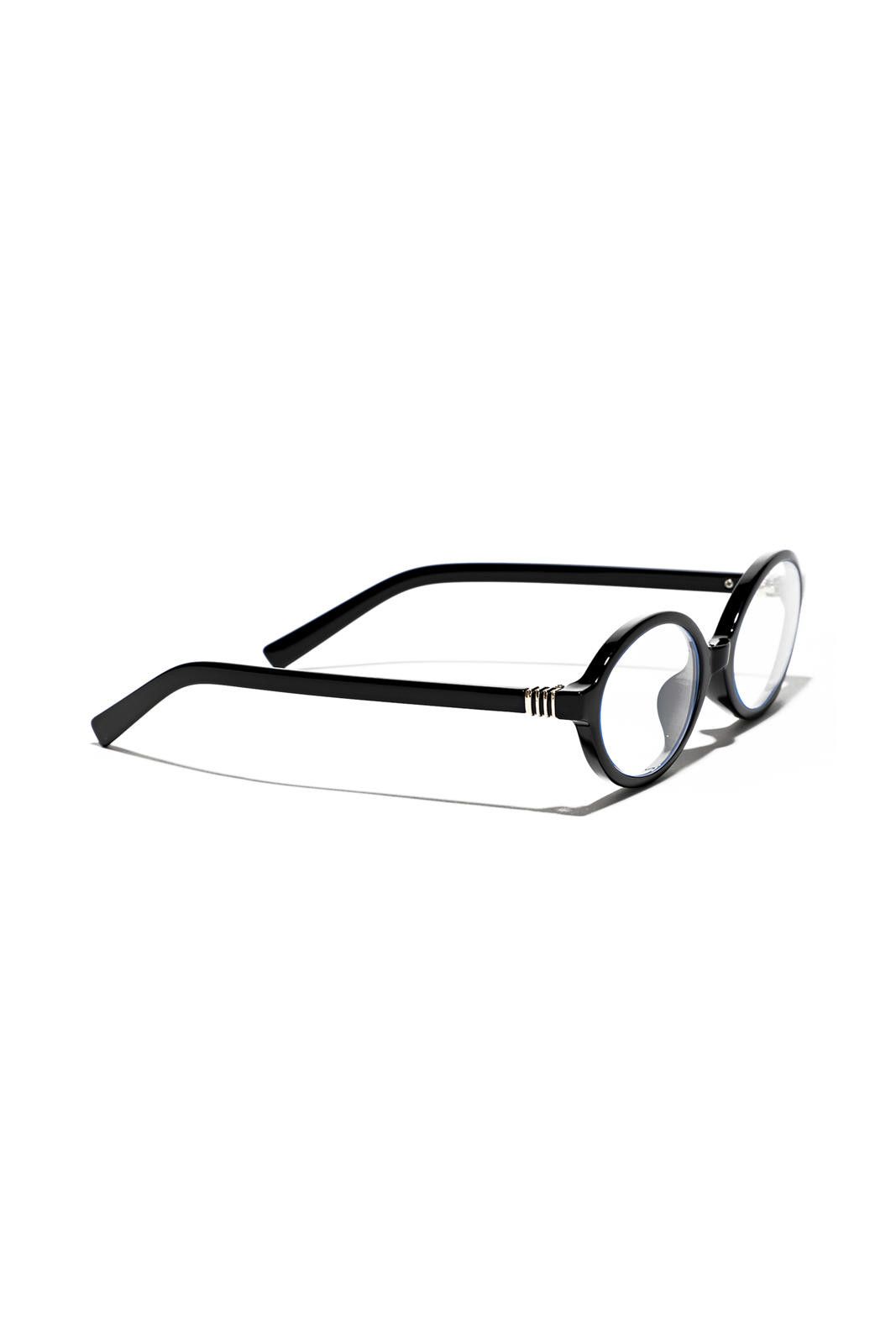 Other Y2k Retro Style Oval-frame tortoiseshell Black Glasses OS Size ONE SIZE - 6 Thumbnail