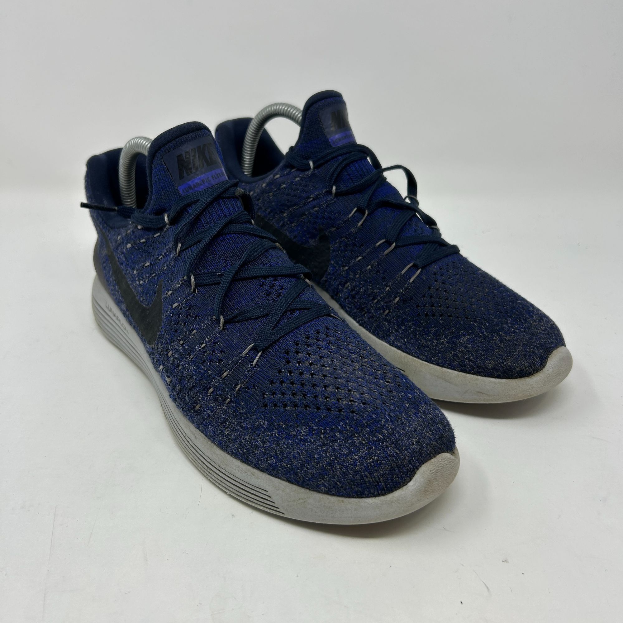 Nike Nike LunarEpic Low Flyknit 2 Mens Running Shoes Navy & Gray Size US 8.5 / EU 41-42 - 4 Thumbnail