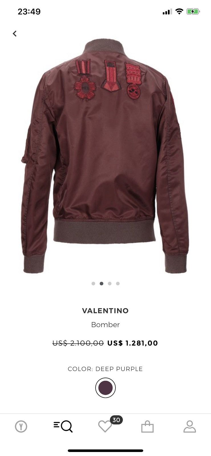 Valentino VALENTINO Bomber Jacket IT46 Distressed Heavy Embroidered Size US S / EU 44-46 / 1 - 12 Thumbnail