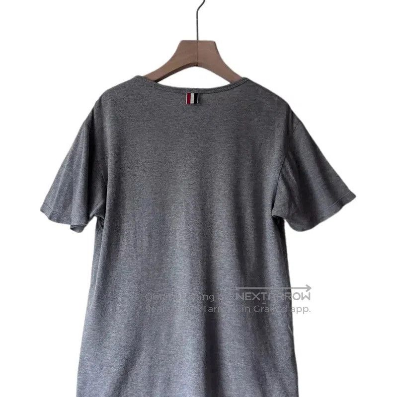 Thom Browne Thom Browne Gray Cotton Logo Men's T-Shirt . Size US M / EU 48-50 / 2 - 2 Thumbnail