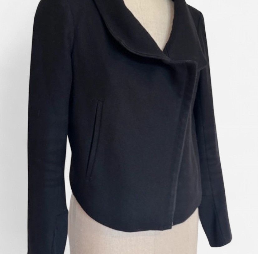 Helmut Lang Early 2000s Helmut Lang cropped zip up pea coat Size S / US 4 / IT 40 - 3 Thumbnail