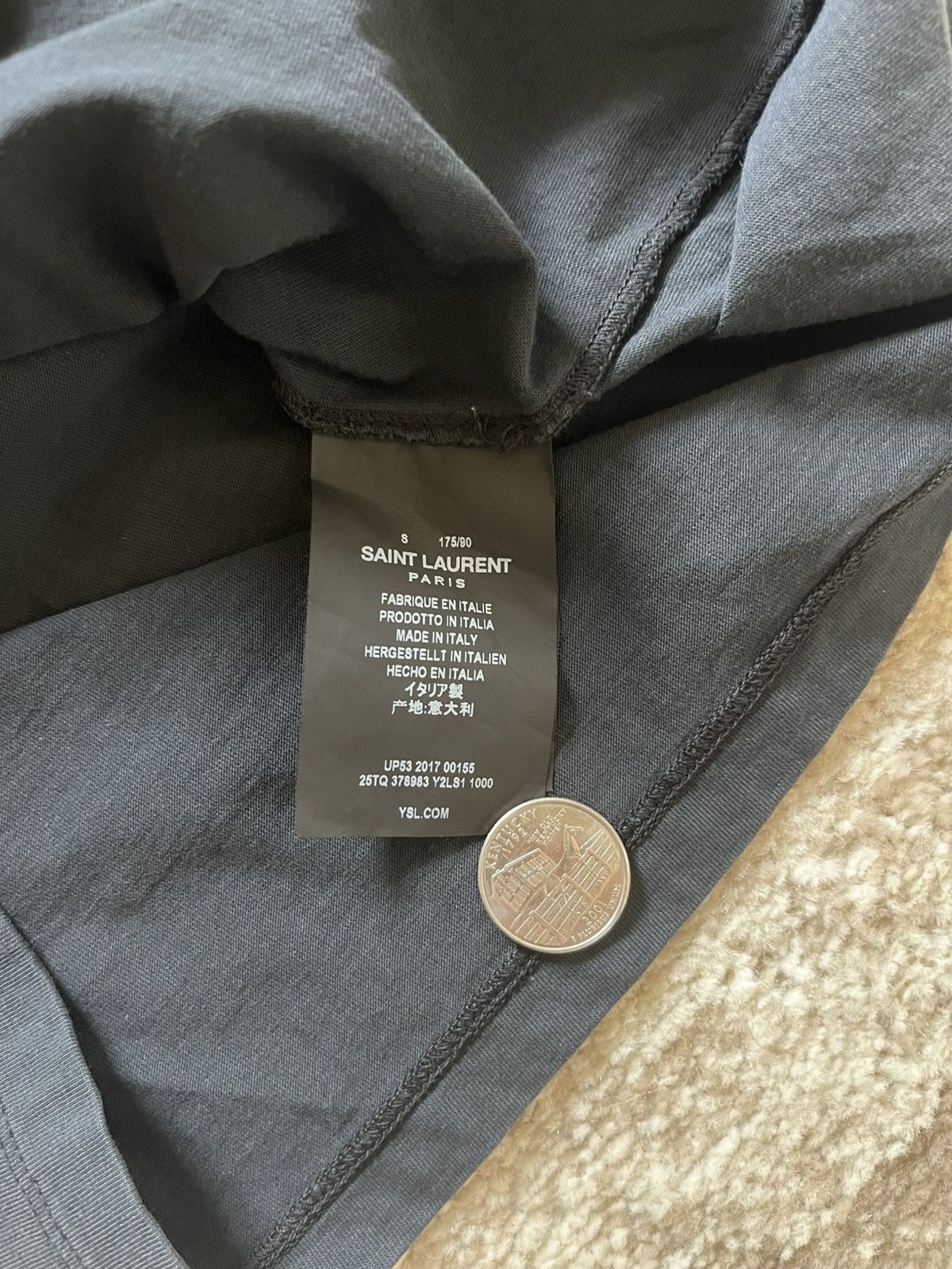 Saint Laurent Paris Saint Laurent Blood Luster Tee Size US S / EU 44-46 / 1 - 7 Thumbnail