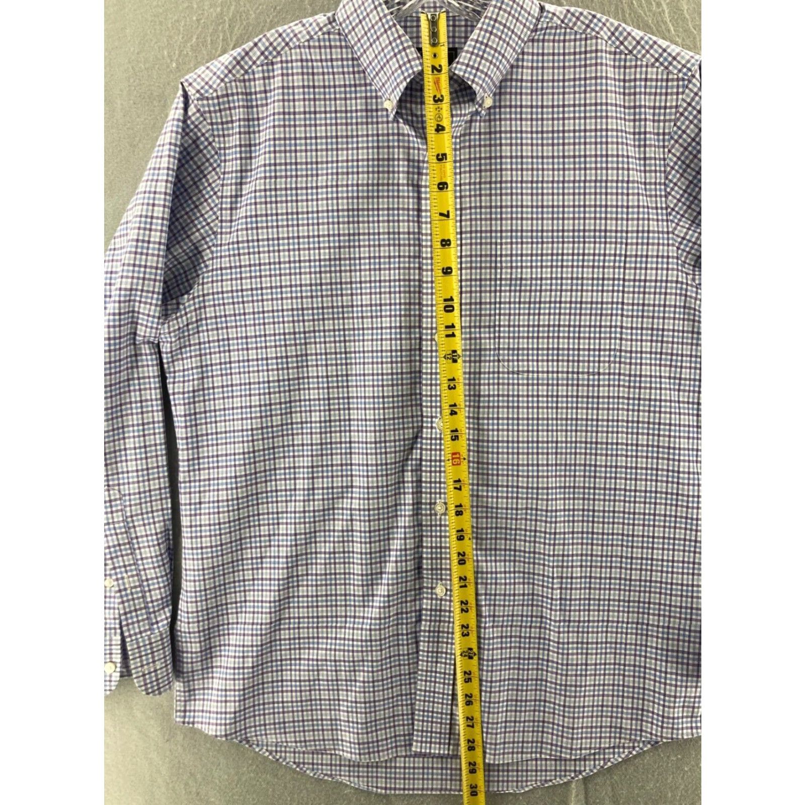 Jos. A. Bank Jos. A. Bank Traveler Shirt Mens Medium Tailored Fit Plaid Cotton Button-Down Collared Shirt Color Multicolor Travel 90s Classic Mens Size US M / EU 48-50 / 2 - 3 Thumbnail
