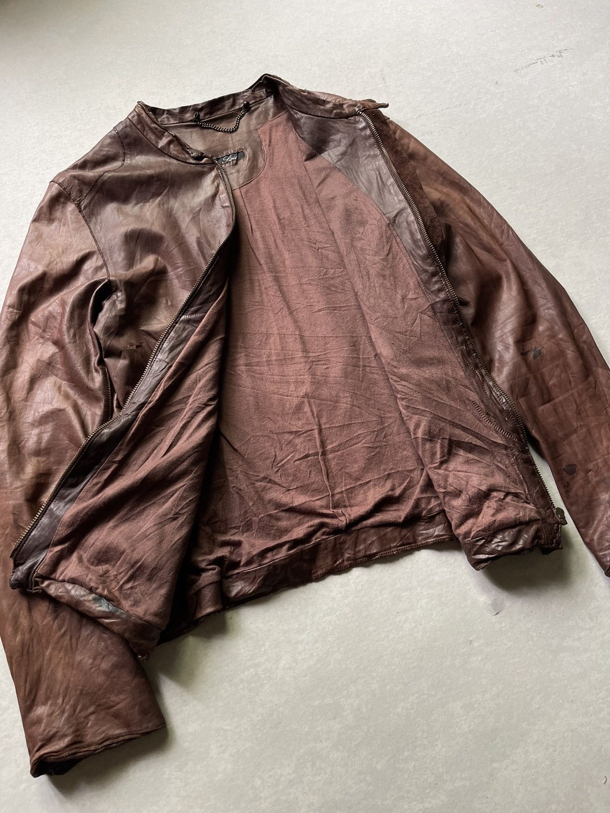 14th Addiction 🔥Vintage Sisii Japan Genuine Leather Racer Jacket LGB Style Size US M / EU 48-50 / 2 - 8 Thumbnail