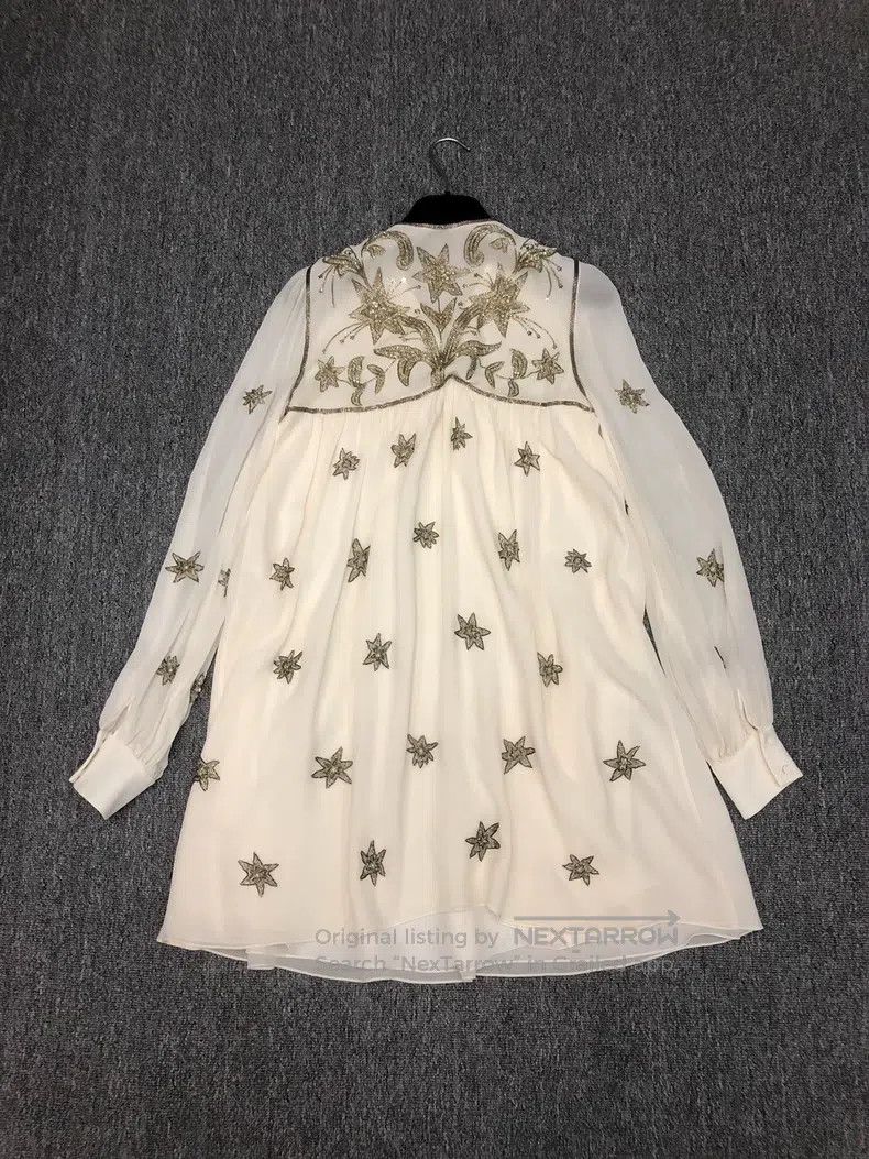 Saint Laurent Paris Saint Laurent Paris White Fireworks Dress Jacket Size XS / US 0-2 / IT 36-38 - 6 Thumbnail