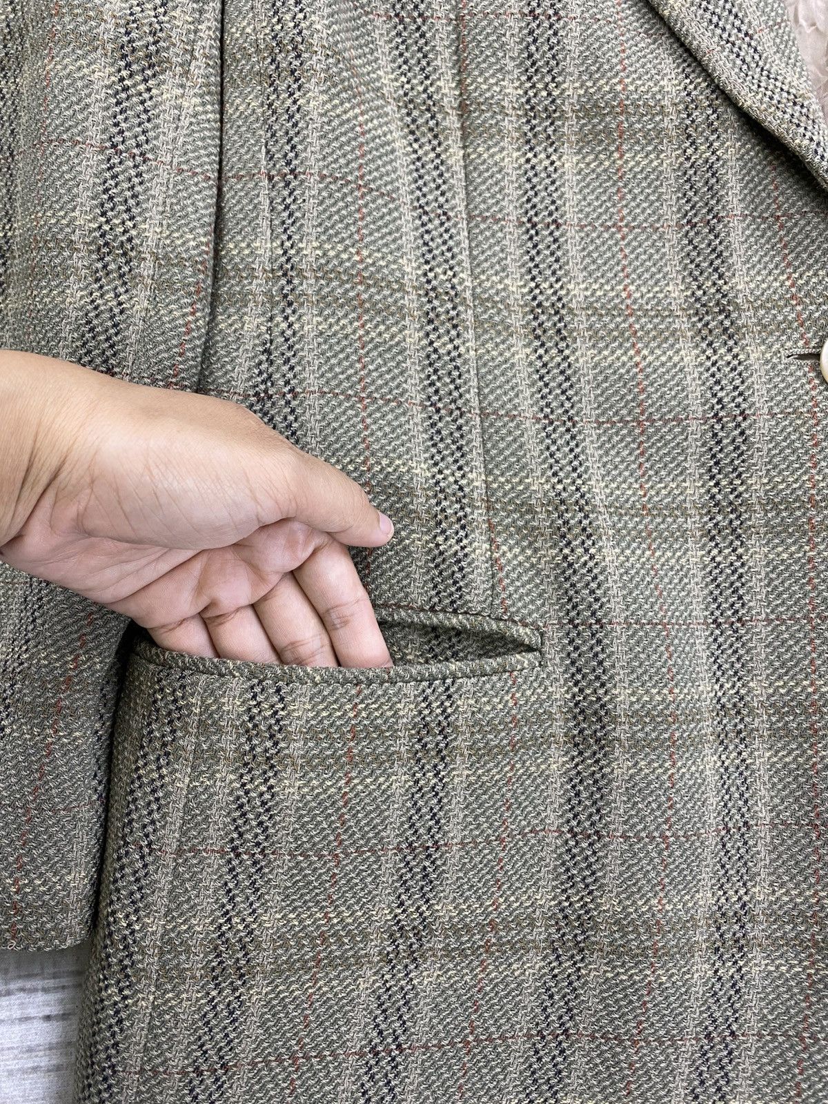 Giorgio Armani Vintage Giorgio Armani Plaid Pattern Double Breasted Blazer Size US M / EU 48-50 / 2 - 6 Thumbnail