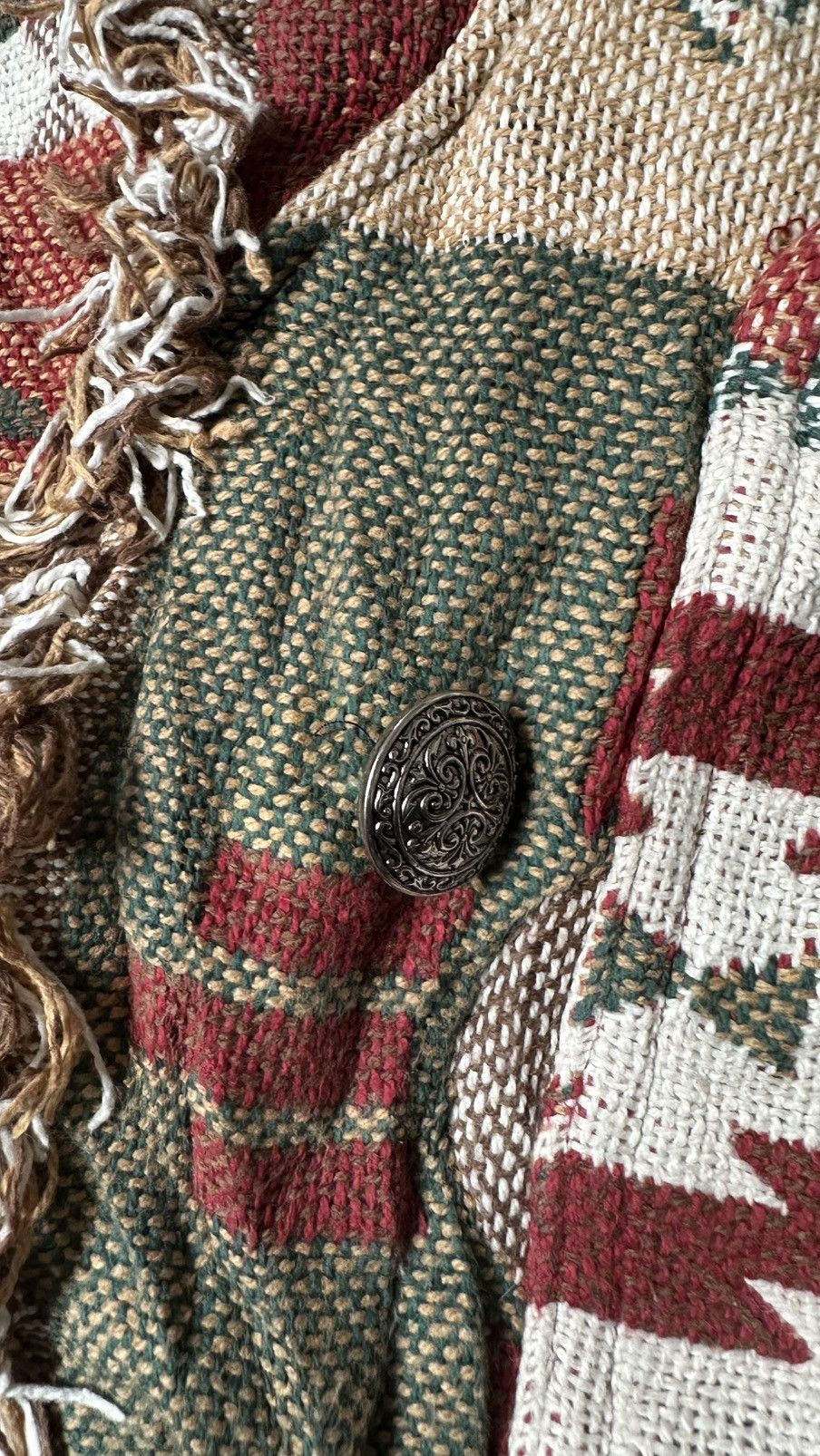 Vintage VINTAGE COUNTRY LIFE BLANKET VEST AZTEC NATIVE Size 40S - 6 Thumbnail