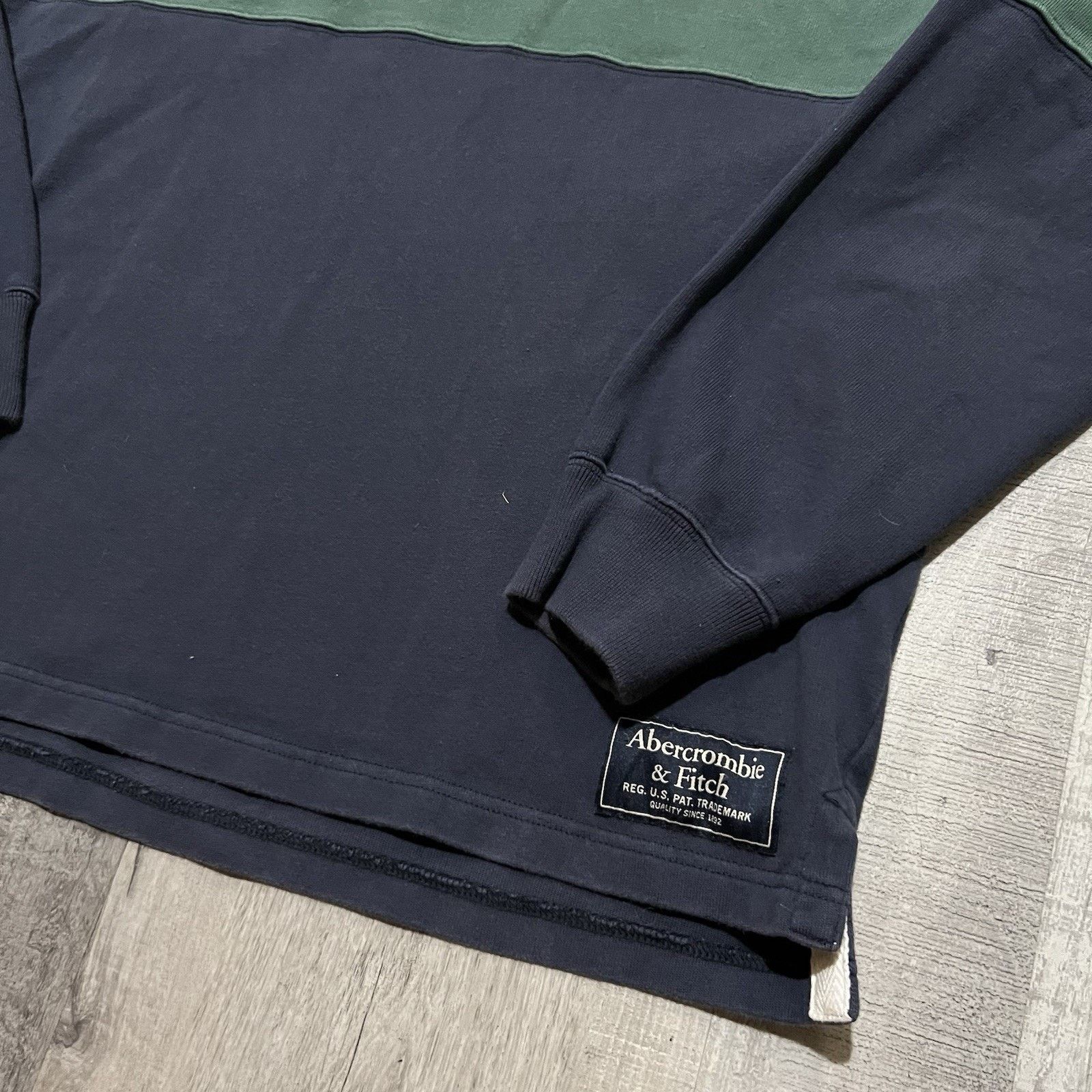 Abercrombie & Fitch Abercrombie & Fitch Rugby Cloth Sweatshirt Blue Green Hoodie Size US XL / EU 56 / 4 - 3 Thumbnail