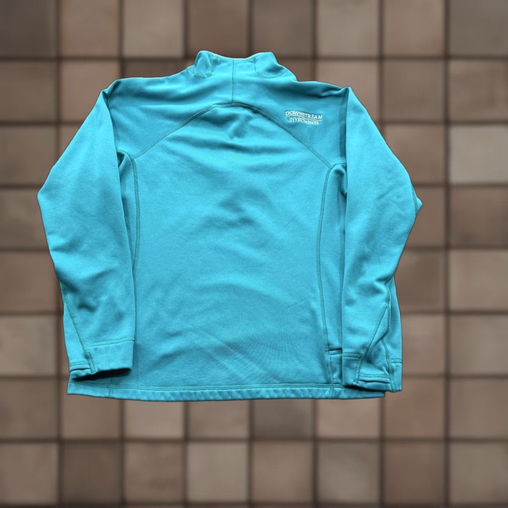 Patagonia Patagonia Pullover Womens Medium Blue Quarter Zip Stretch Outdoor Downstream Investments Logo Raglan Sleeve Mock Neck Athletic 1/4 Zip Size M / US 6-8 / IT 42-44 - 1 Thumbnail