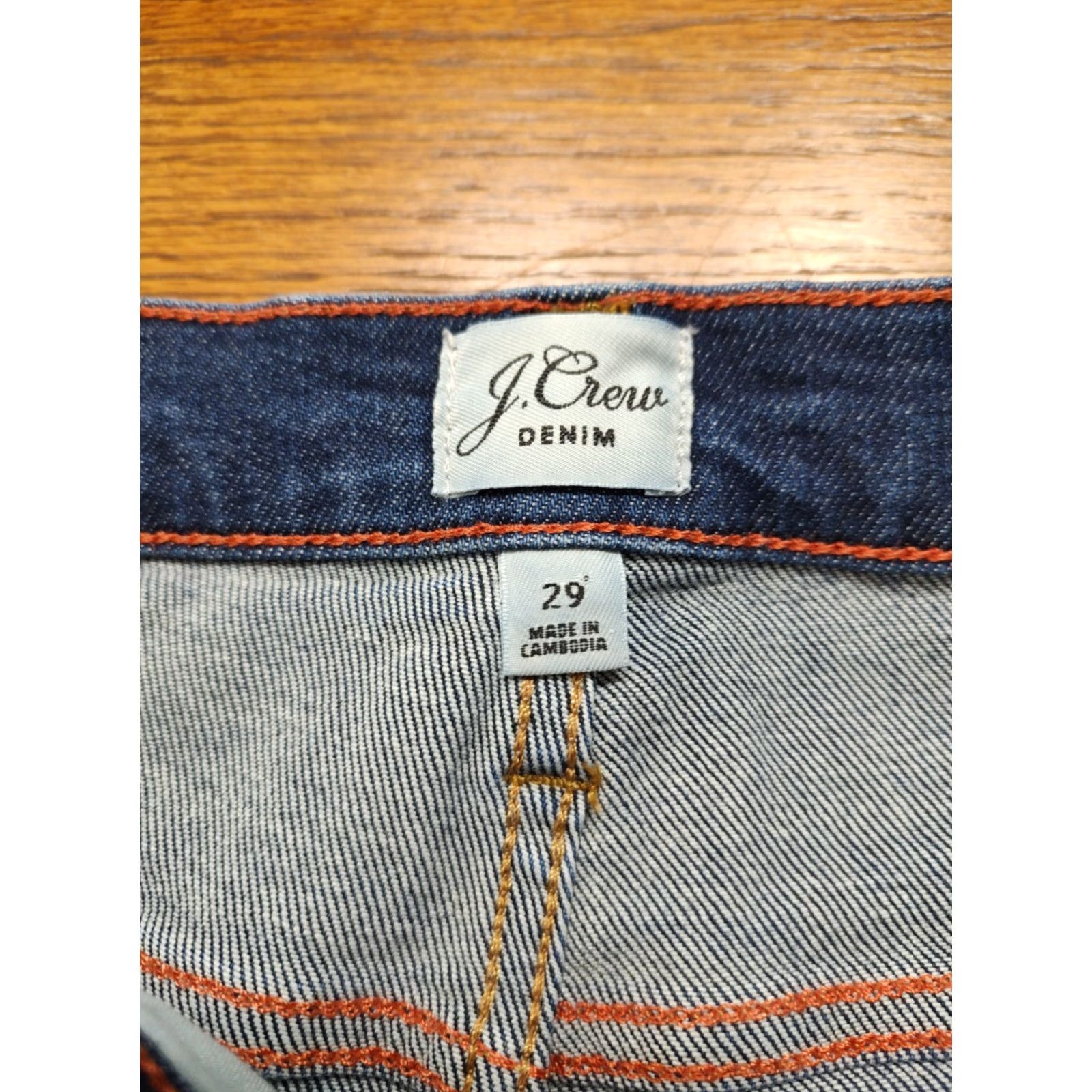J.Crew VINTAGE J.CREW Jeans Womens 29 Inseam 27 Blue 9" Mid Wash Denim Straight Relaxed Stretch City 90s Womens Size 29" - 5 Thumbnail