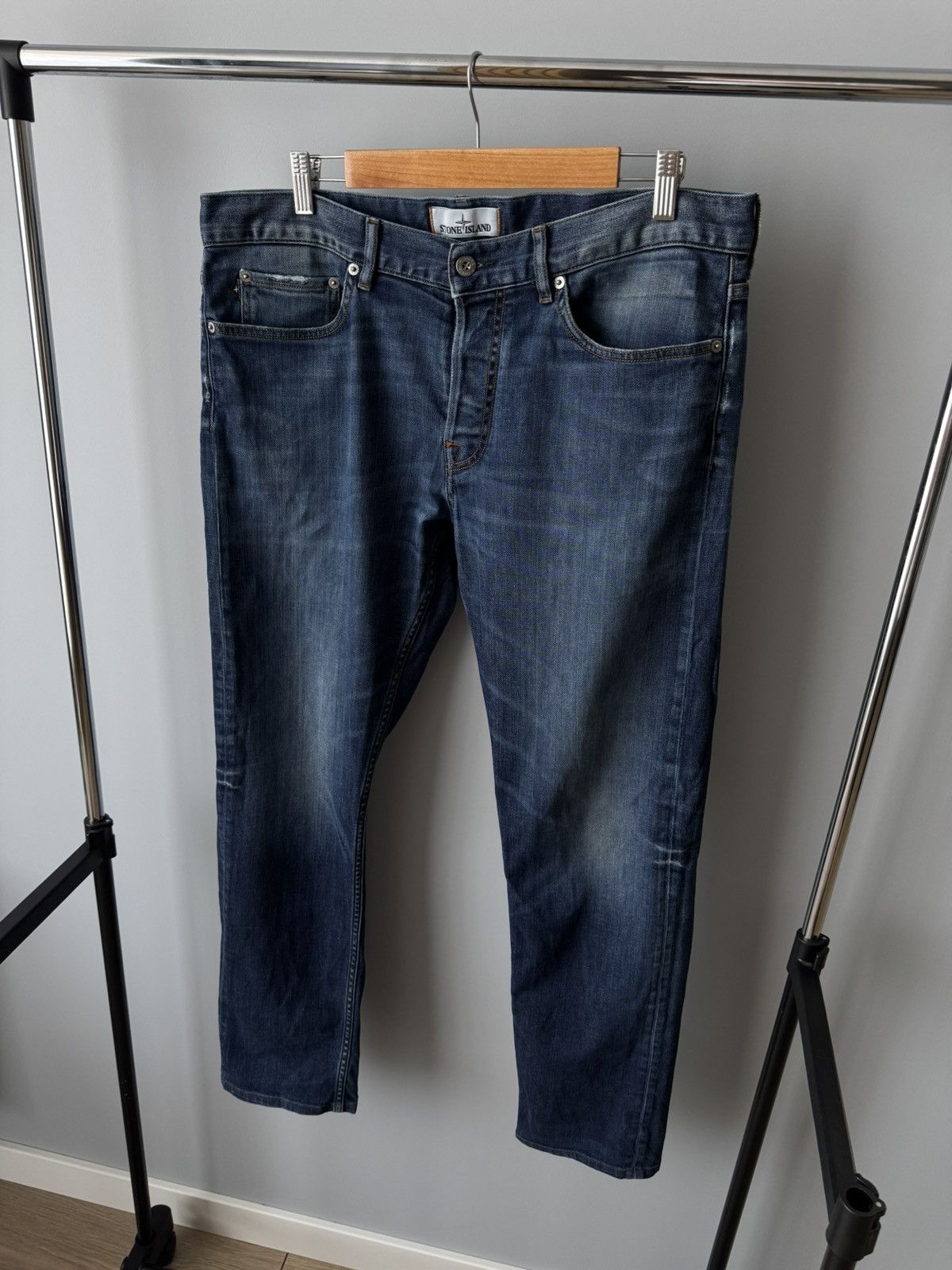 Vintage Stone Island Denim Jeans Patch Pocket Straight Fit