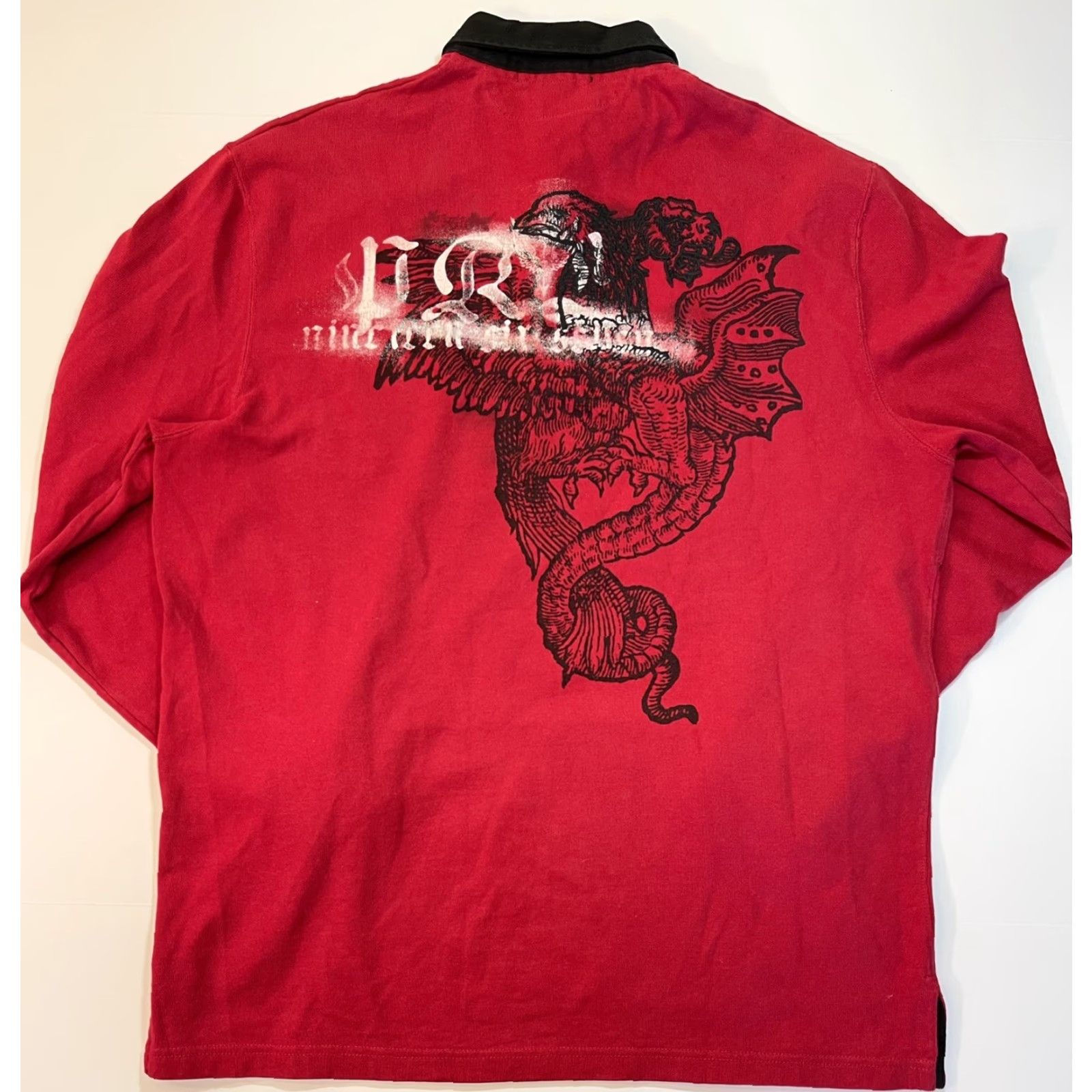 Polo Ralph Lauren VINTAGE Polo Ralph Lauren 90s Rugby Shirt Mens Long Sleeve Red Solid M Sports Designer Size US M / EU 48-50 / 2 - 5 Thumbnail