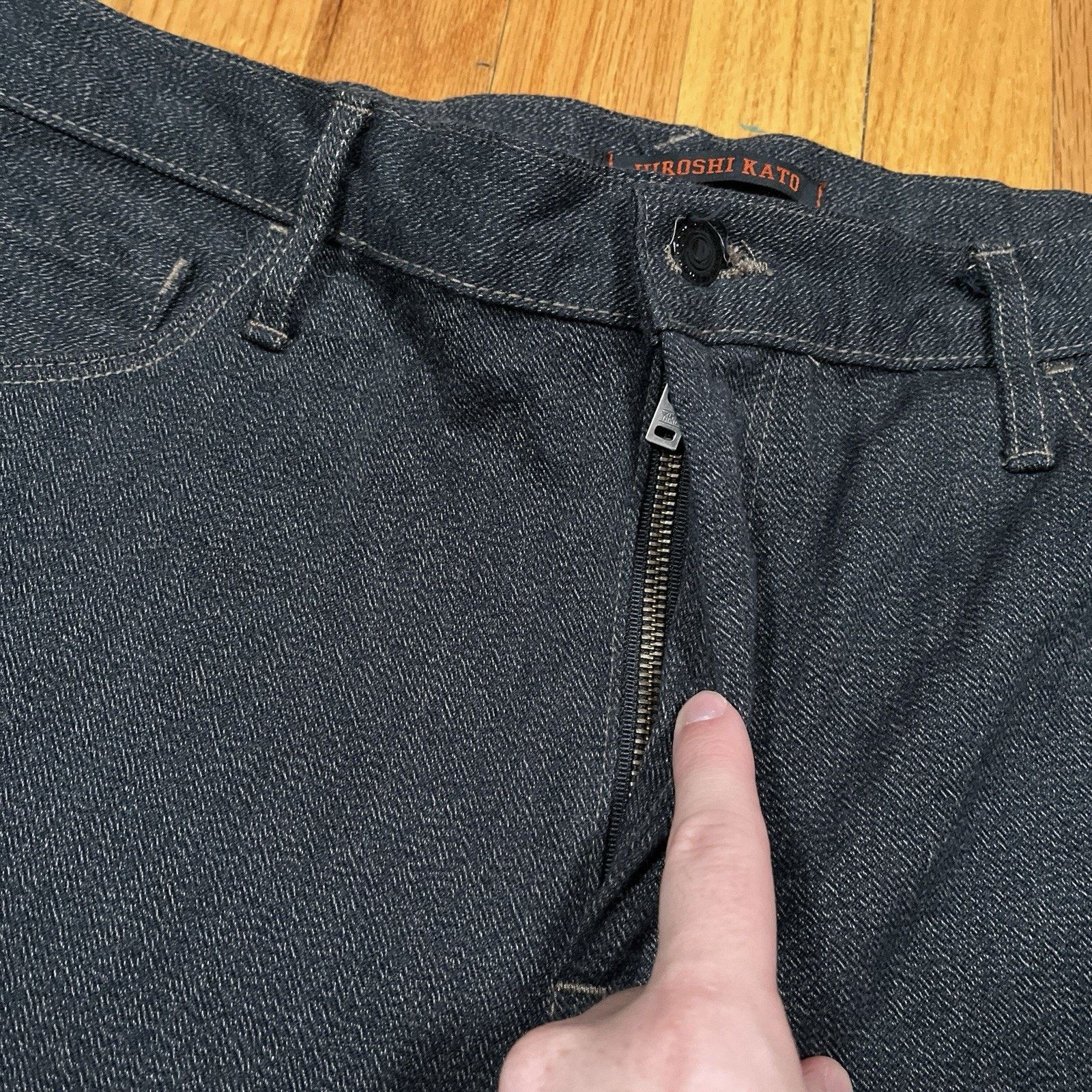 KATO Hiroshi Kato Slouch Tweeded Forest Made In USA Jeans Flecked Size US 36 / EU 52 - 13 Thumbnail