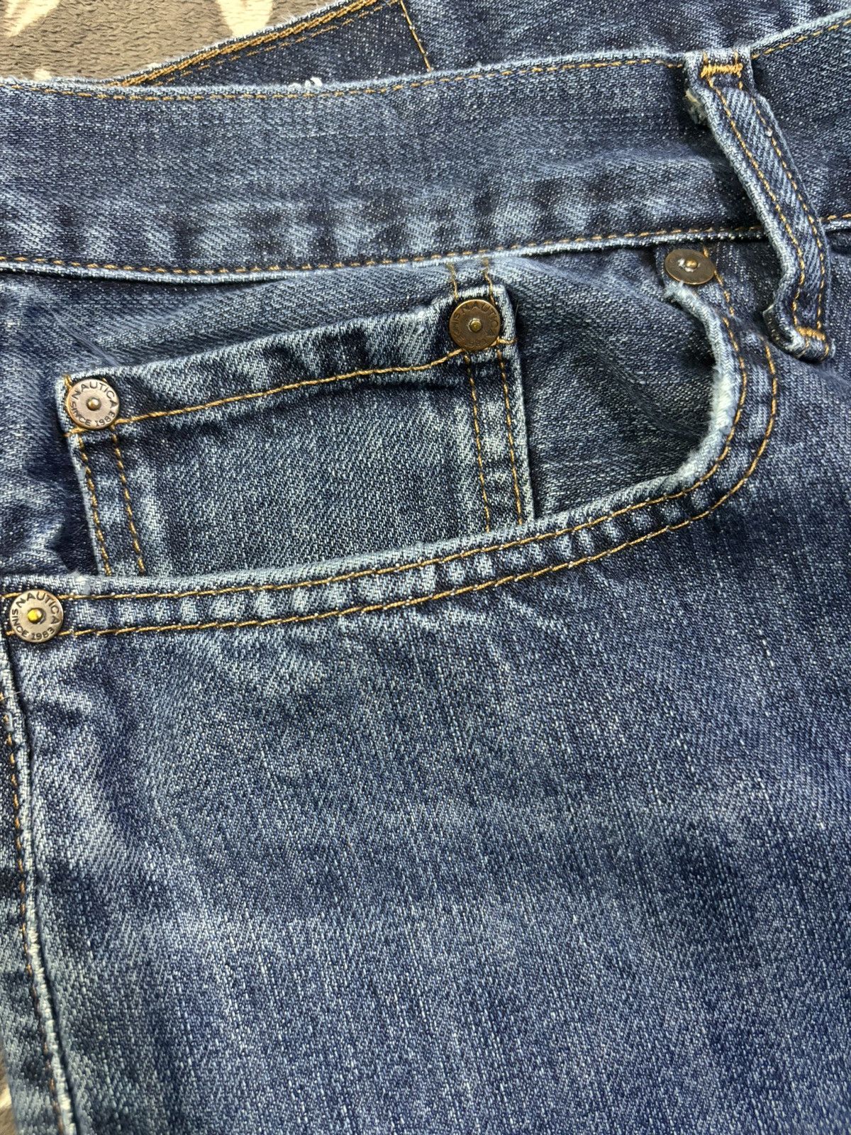 Nautica Vintage Y2K Nautica Regular Straight Blue Denim Jeans Size US 38 / EU 54 - 5 Thumbnail