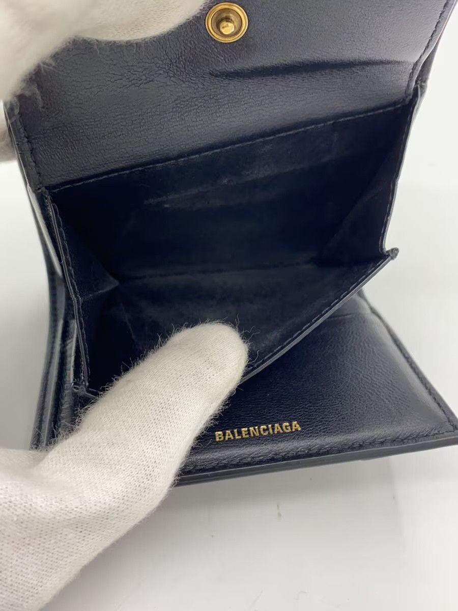 Balenciaga Balenciaga Hourglass Leather Mini Wallet Black Size ONE SIZE - 6 Thumbnail