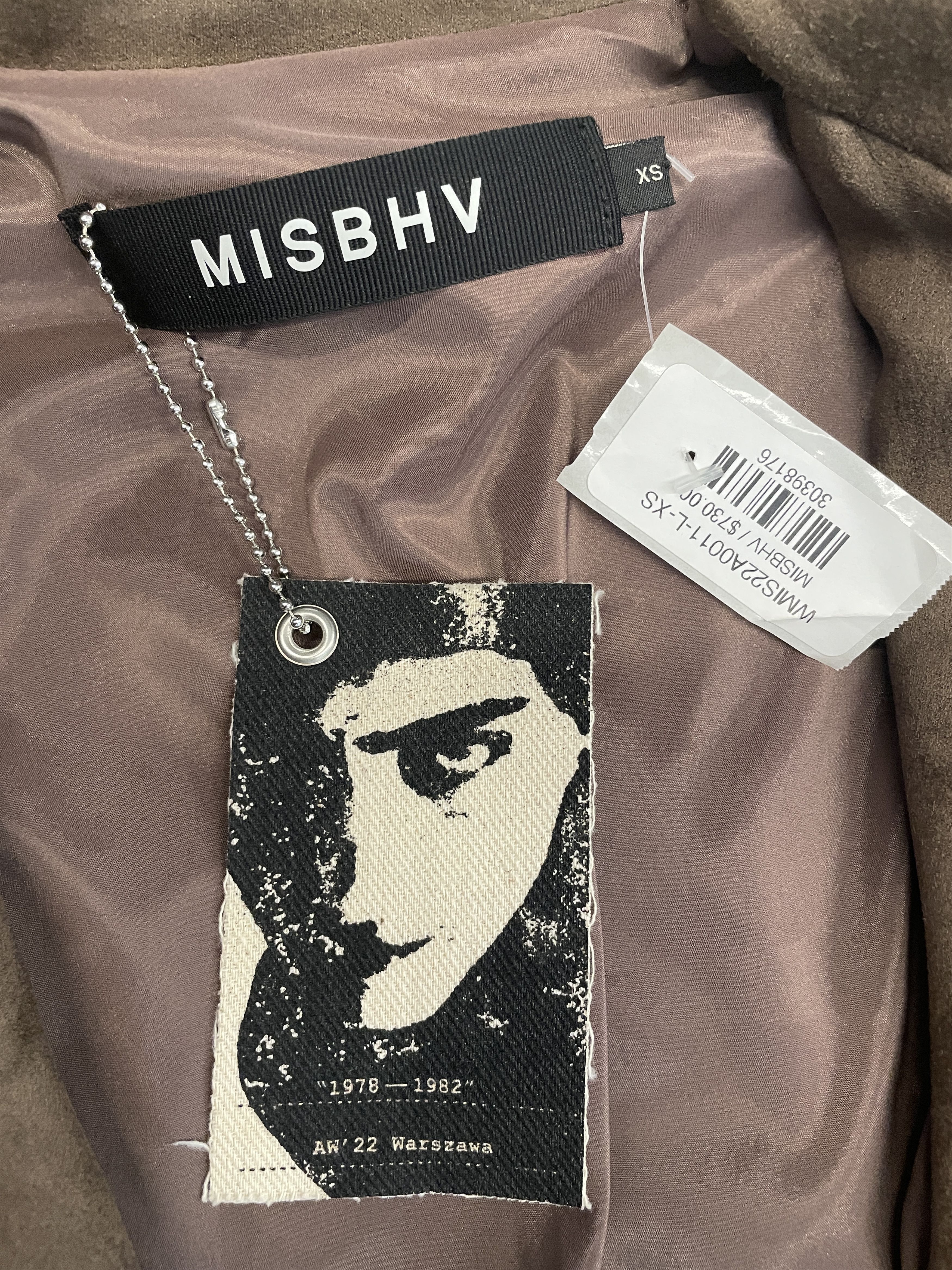 Misbhv $730 MISBHV Vegan Suede Mini Dress Brown Size XS / US 0-2 / IT 36-38 - 5 Thumbnail