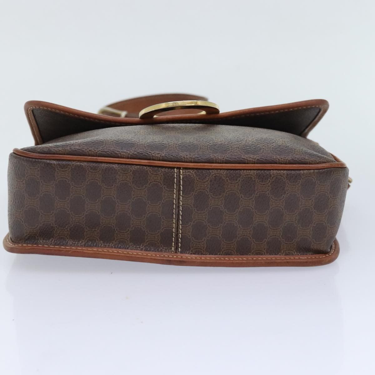 Celine CELINE Macadam Canvas Circle Shoulder Bag Pvc Leather Brown Size ONE SIZE - 5 Thumbnail