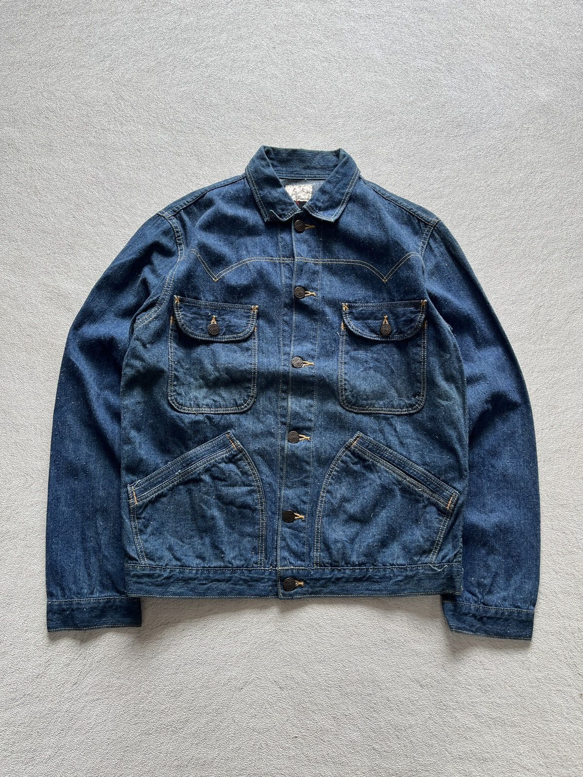 Orslow 70s Indigo - Western Denim Jacket Size US L / EU 52-54 / 3 - 1 Thumbnail
