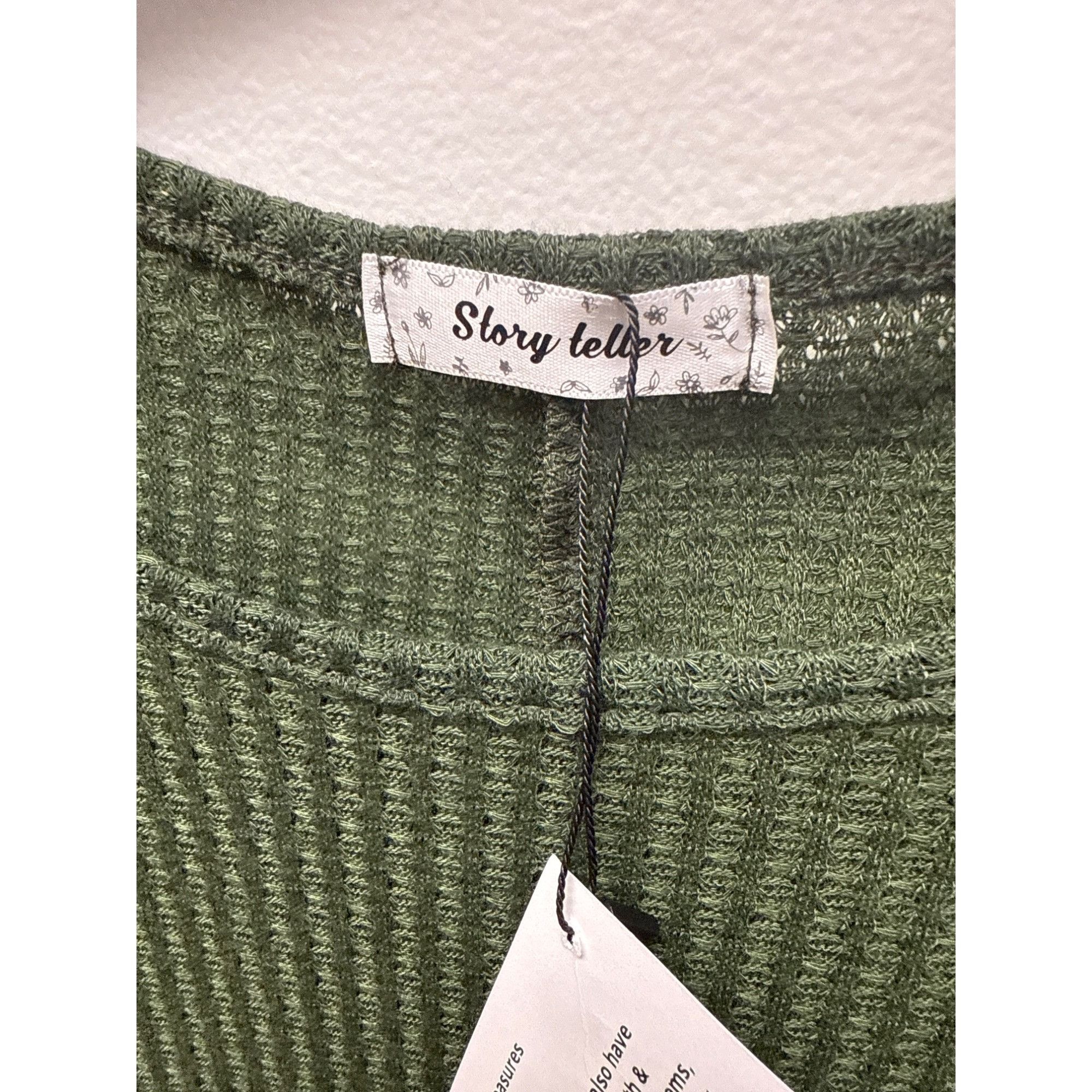 Other Storyteller Womens Plus Size Green Waffle Knit Top With Mult Size XL / US 12-14 / IT 48-50 - 5 Thumbnail
