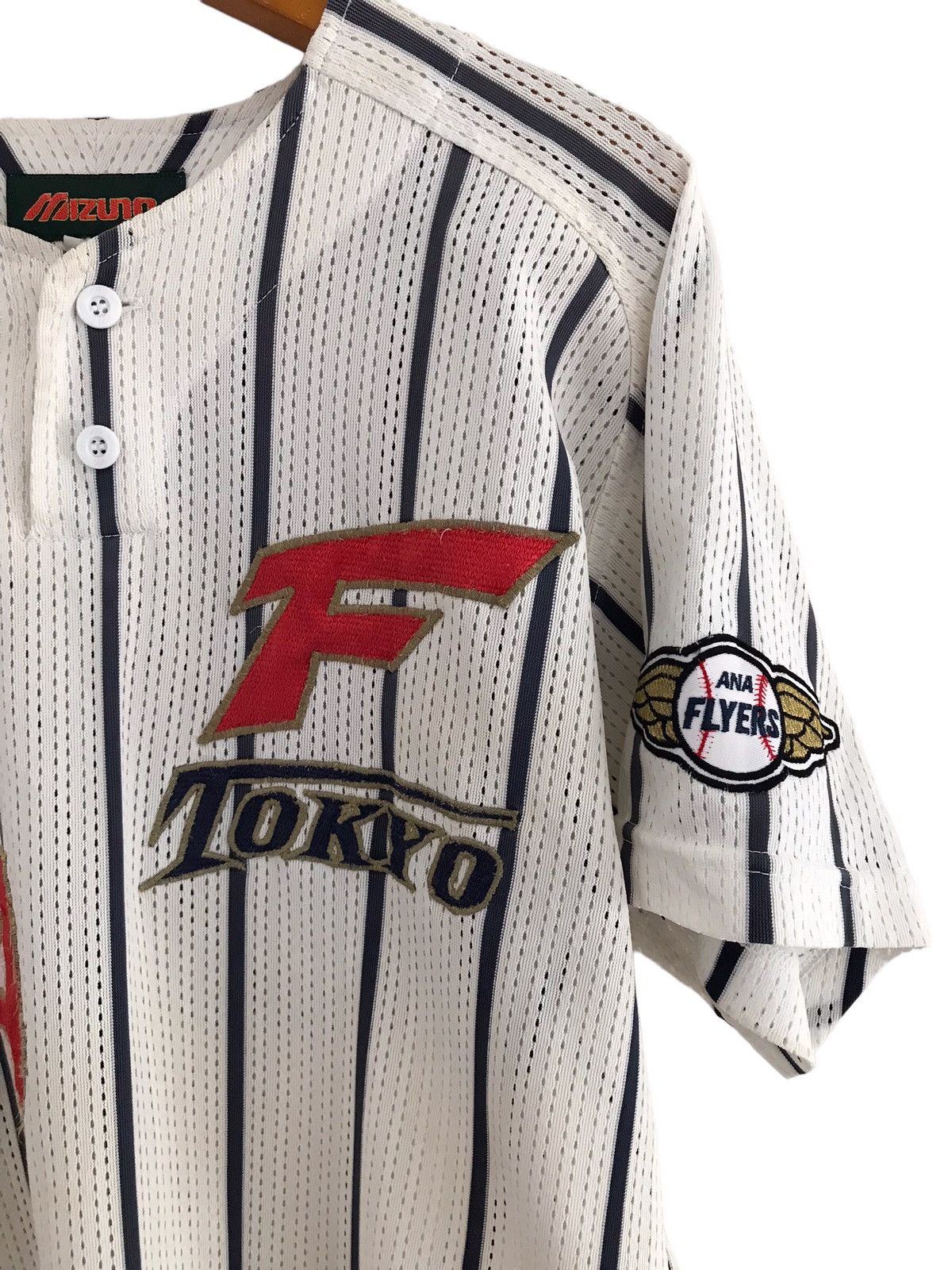 Mizuno Vintage Mizuno F Tokyo Japanese Baseball Jersey #34 Size US L / EU 52-54 / 3 - 3 Thumbnail