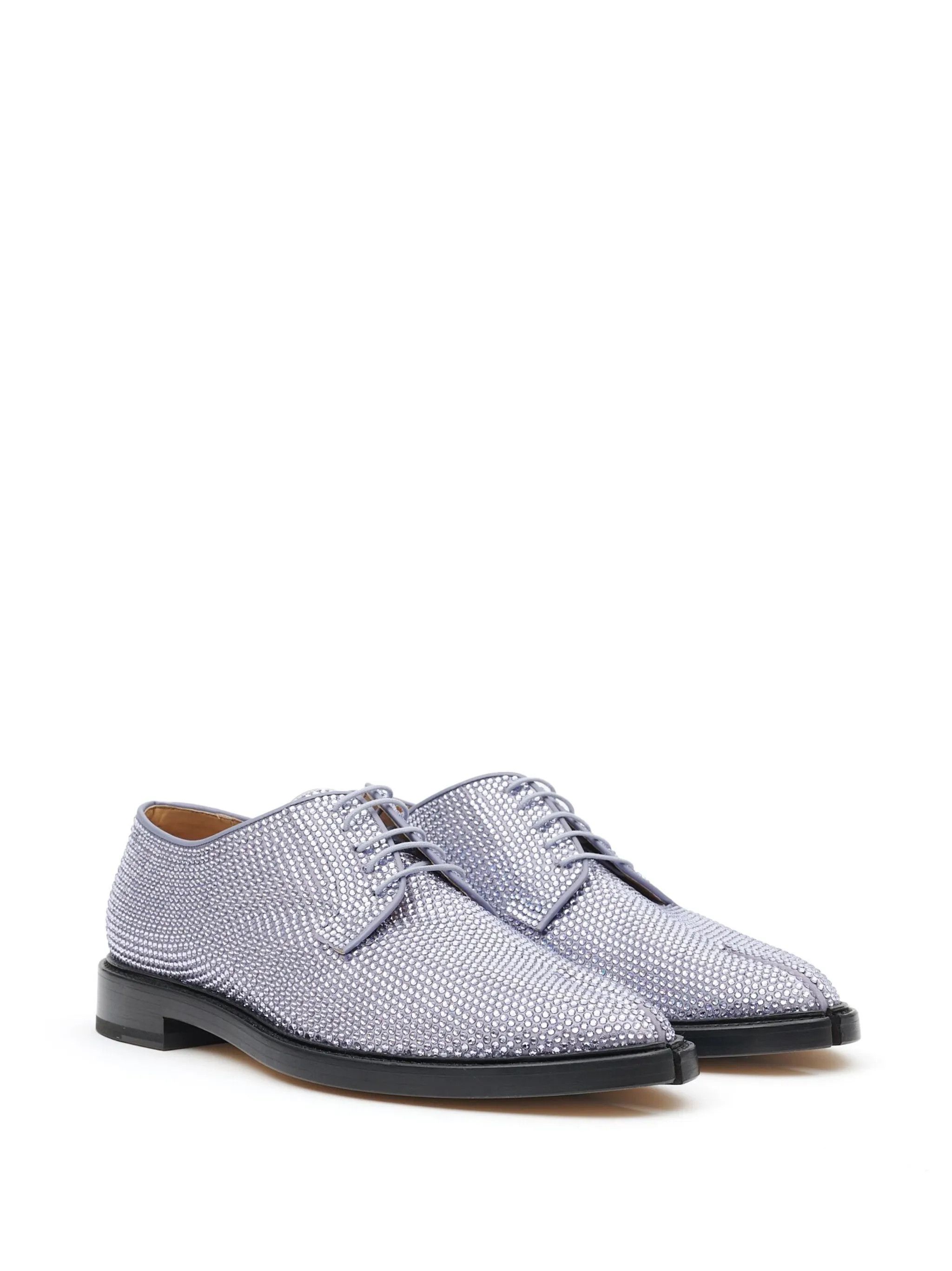 Maison Margiela o1w1db11225 Tabi Rhinestone-embellished Derby Shoes in Lilac Size US 12 / EU 45 - 2 Thumbnail