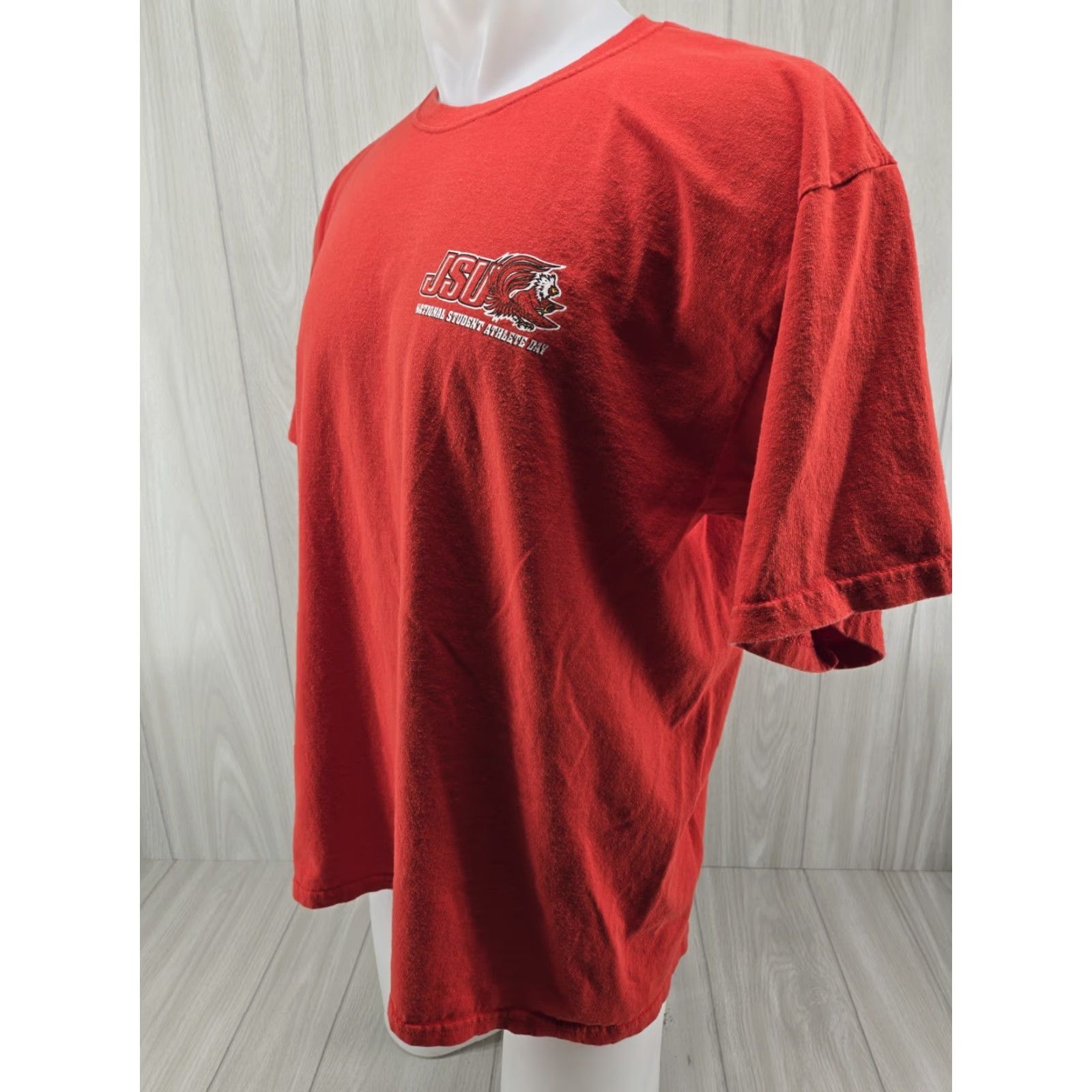Gildan VINTAGE Jacksonville State JSU Gamecocks T-Shirt Red XL Mens Day Size US XL / EU 56 / 4 - 4 Thumbnail