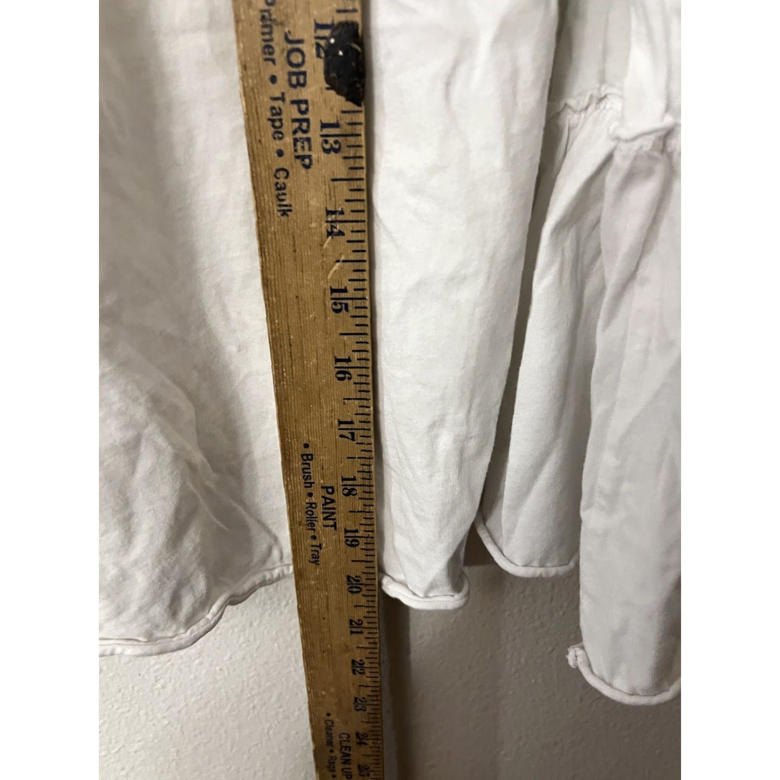 Abercrombie & Fitch Abercrombie & Fitch White 3/4 Bell Sleeve Crew Neck Top Blouse - Medium Womens Size M / US 6-8 / IT 42-44 - 5 Thumbnail