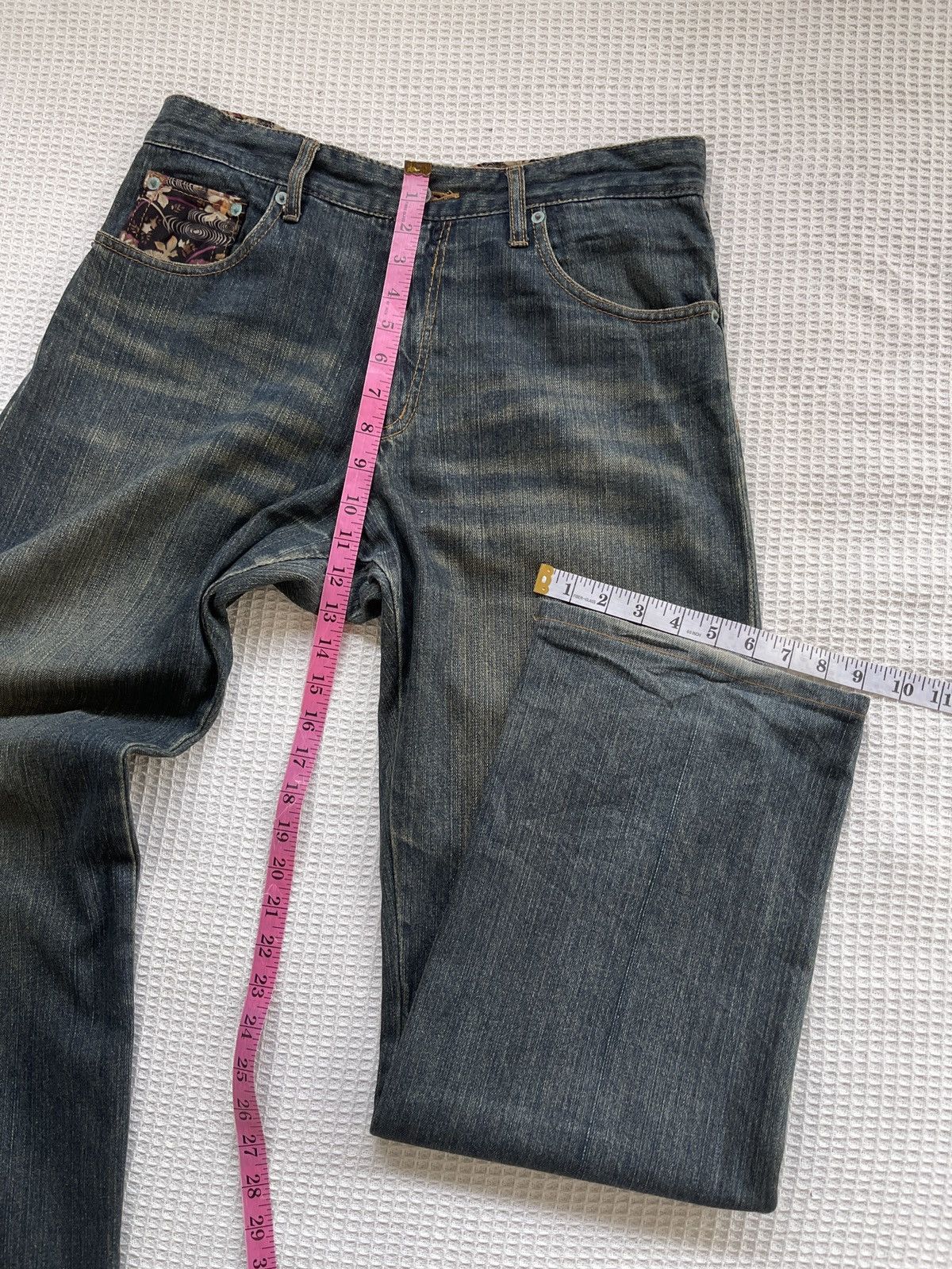 Karakuri Tamashii Rare🔥Japanese Memory Special Embroidery Sukajan Jeans Size US 34 / EU 50 - 16 Thumbnail