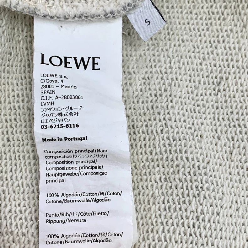Loewe Loewe Gray logo embossed cotton round neck long sleeve hoo Size S / US 4 / IT 40 - 7 Thumbnail