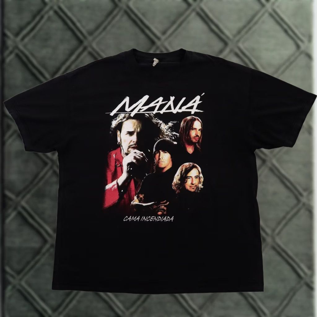 Vintage MANA Band MENS XL Black Cama Incendiada Tour En Concierto Shirt Size US XL / EU 56 / 4 - 1 Thumbnail