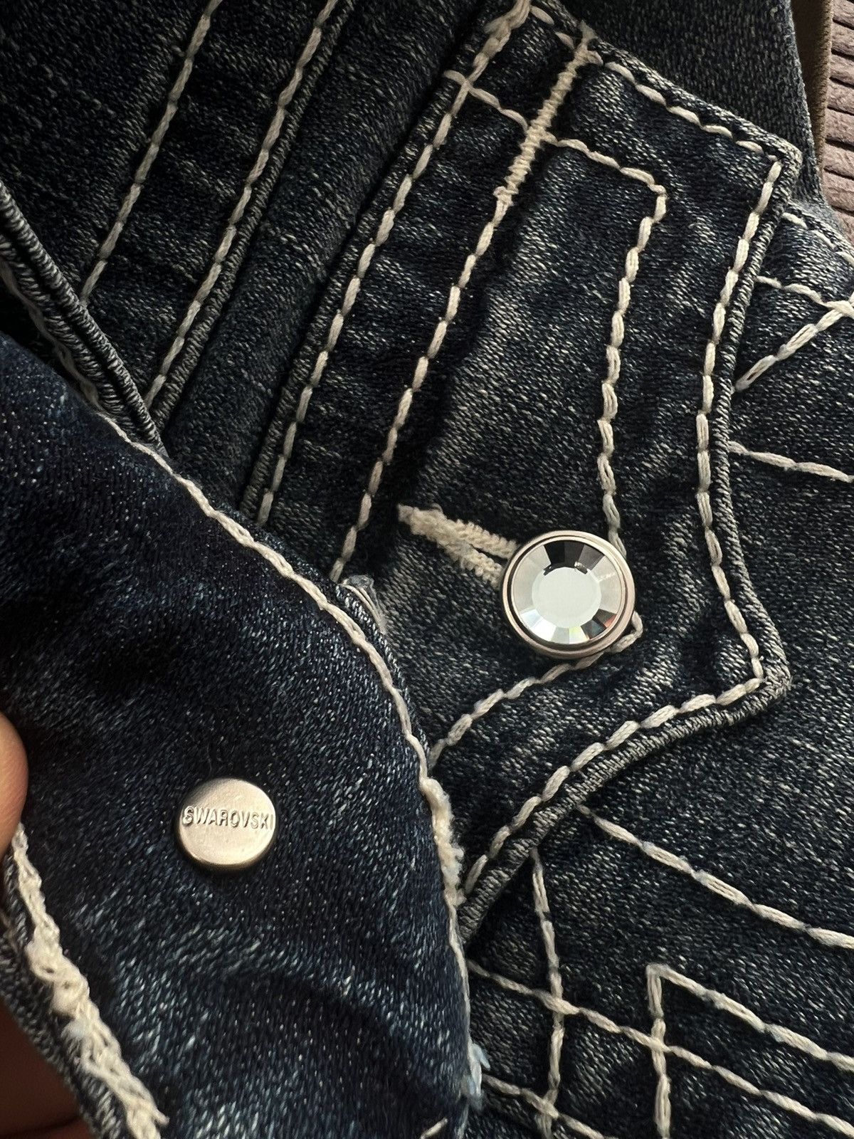 True Religion Rare Vintage True Religion Swarovski Denim Pants Y2K Drip Size 25" / US 0 / IT 36 - 11 Thumbnail