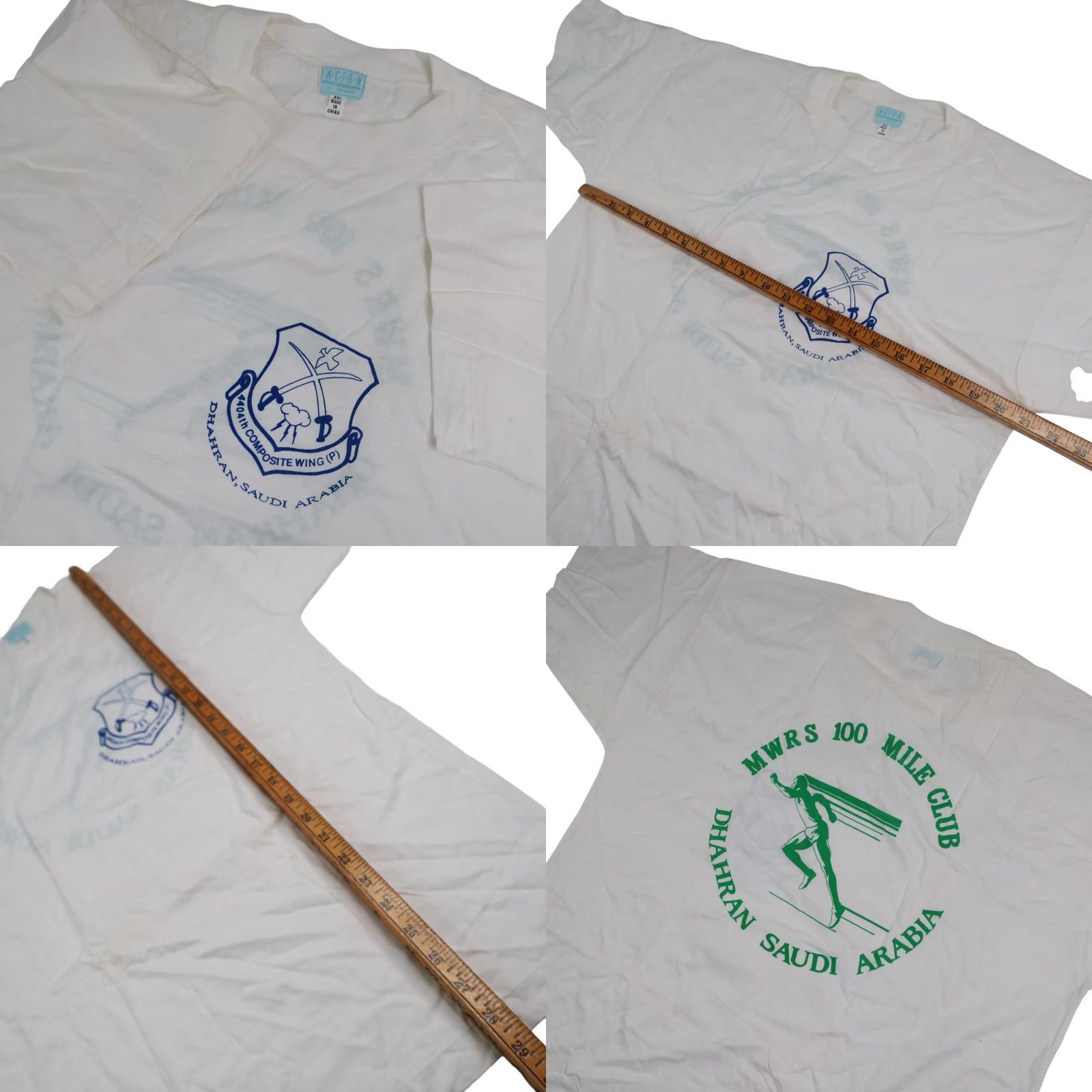 Vintage VINTAGE 90s 4404th Composite Wing (P) Saudi Arabia 100 Mile Club T Shirt Large Mens White XXL 100 Mile Club 90s Vintage Shirt Size US L / EU 52-54 / 3 - 8 Thumbnail