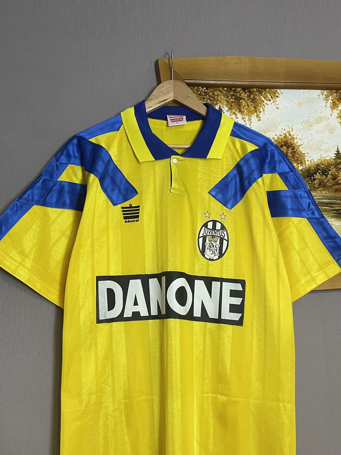 Vintage Juventus Admiral Yellow Away Jersey Size US L / EU 52-54 / 3 - 3 Thumbnail