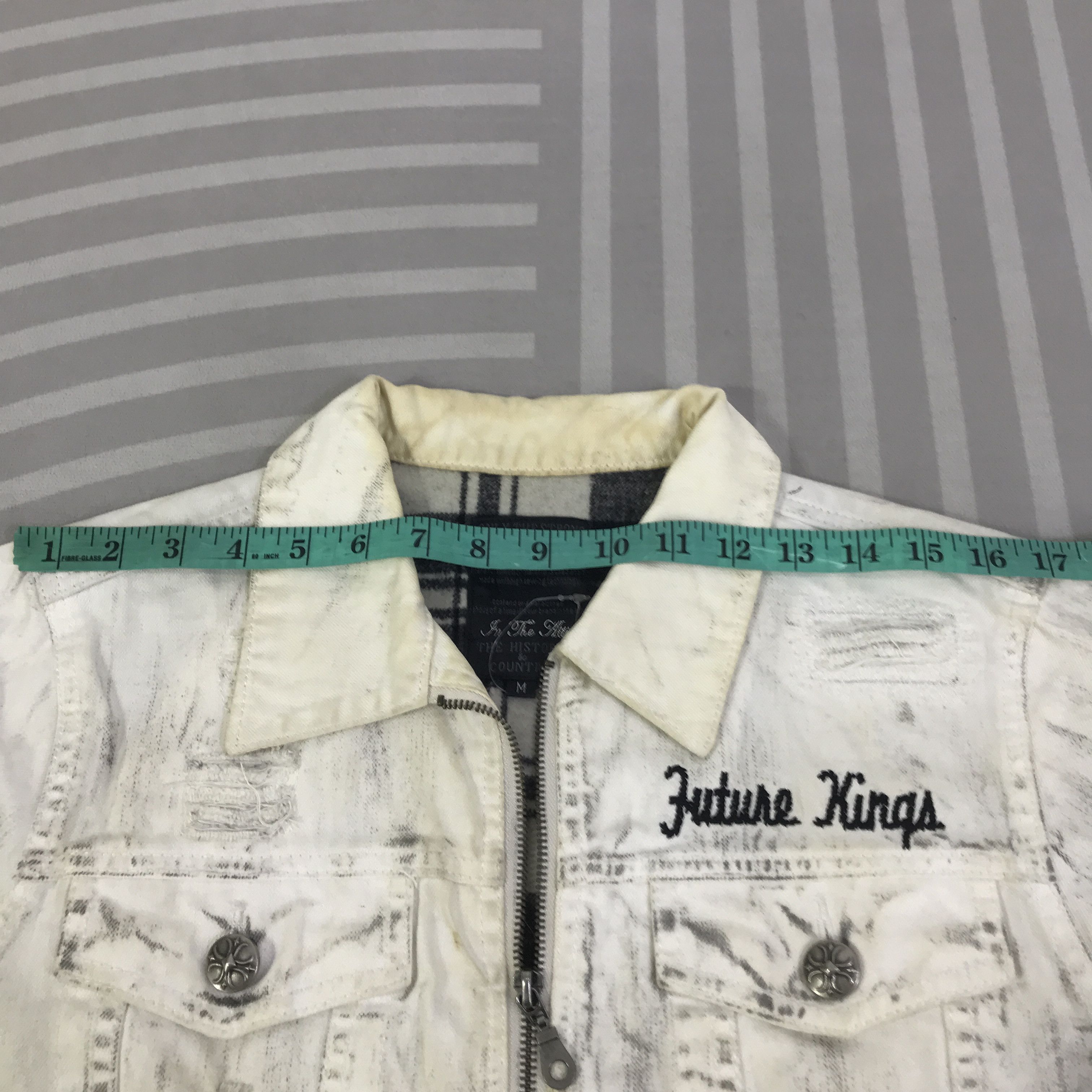 In The Attic Vintage In The Attic art Future Kings Denim Jacket K124B7 Size US M / EU 48-50 / 2 - 6 Thumbnail